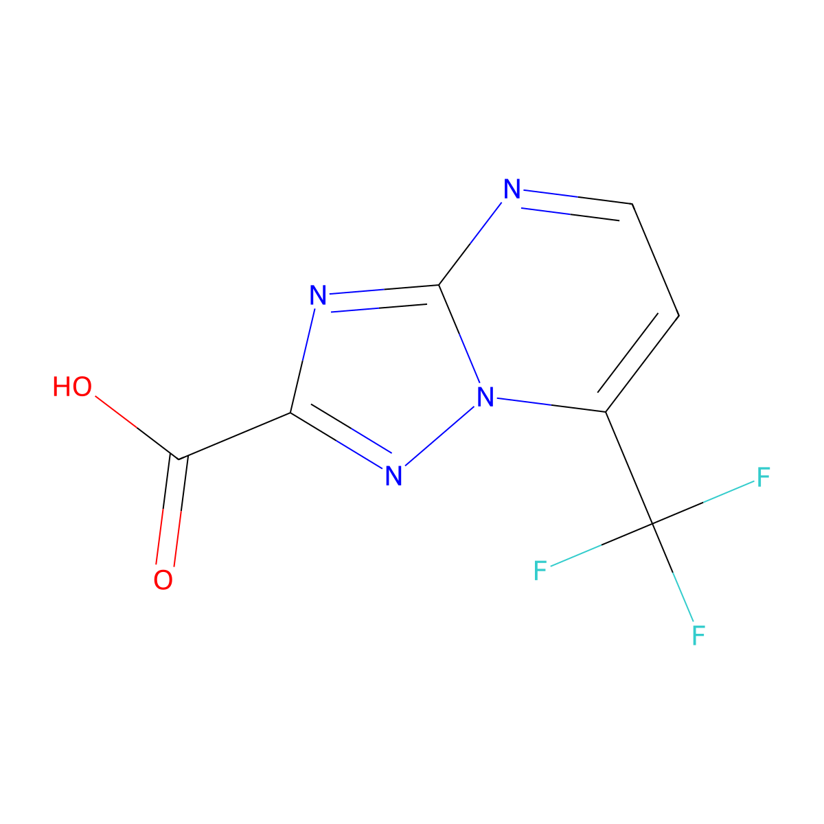 7-(Trifluoromethyl)[1,2,4]triazolo[1,5-a]pyrimidine-2-carboxylic acid molecular structure, CAS 473994-56-8