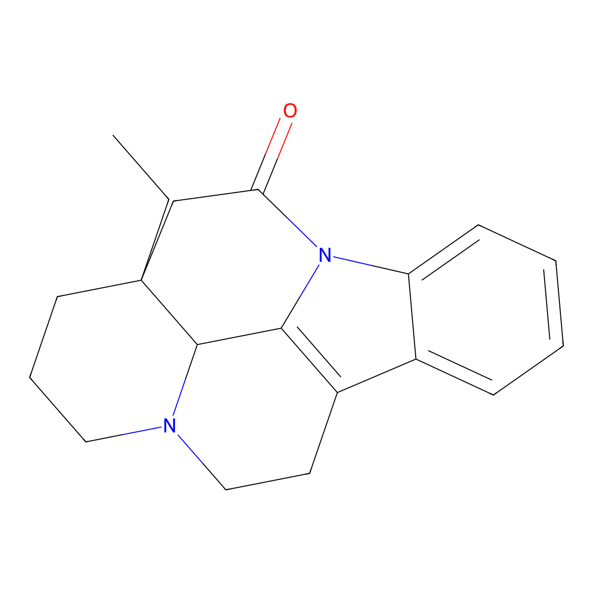 Eburnamonine molecular structure, CAS 474-00-0
