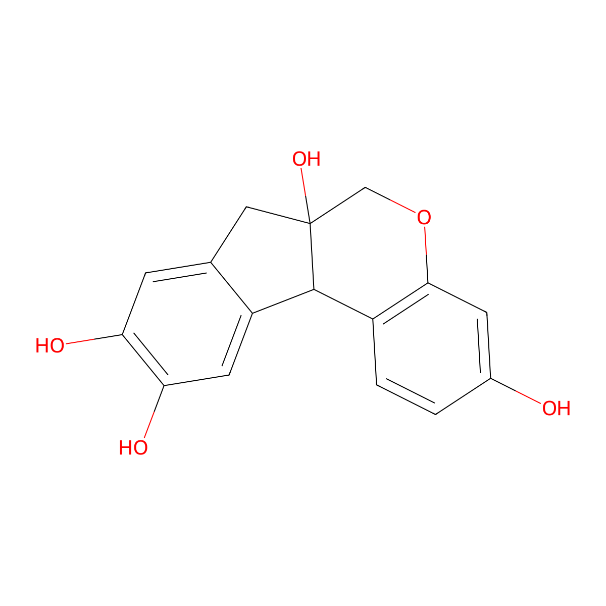 Brazilin molecular structure, CAS 474-07-7