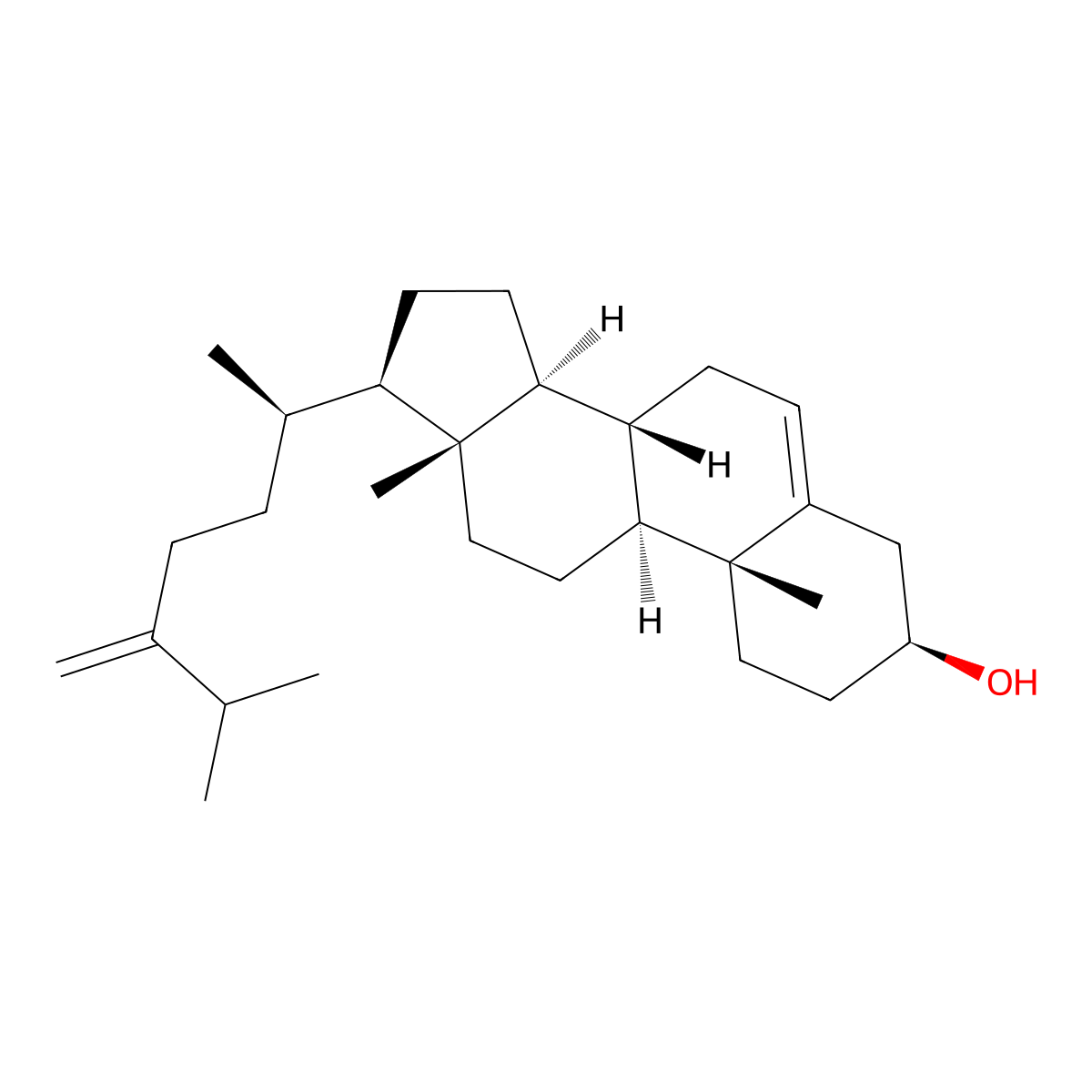 24-Methylenecholesterol molecular structure, CAS 474-63-5