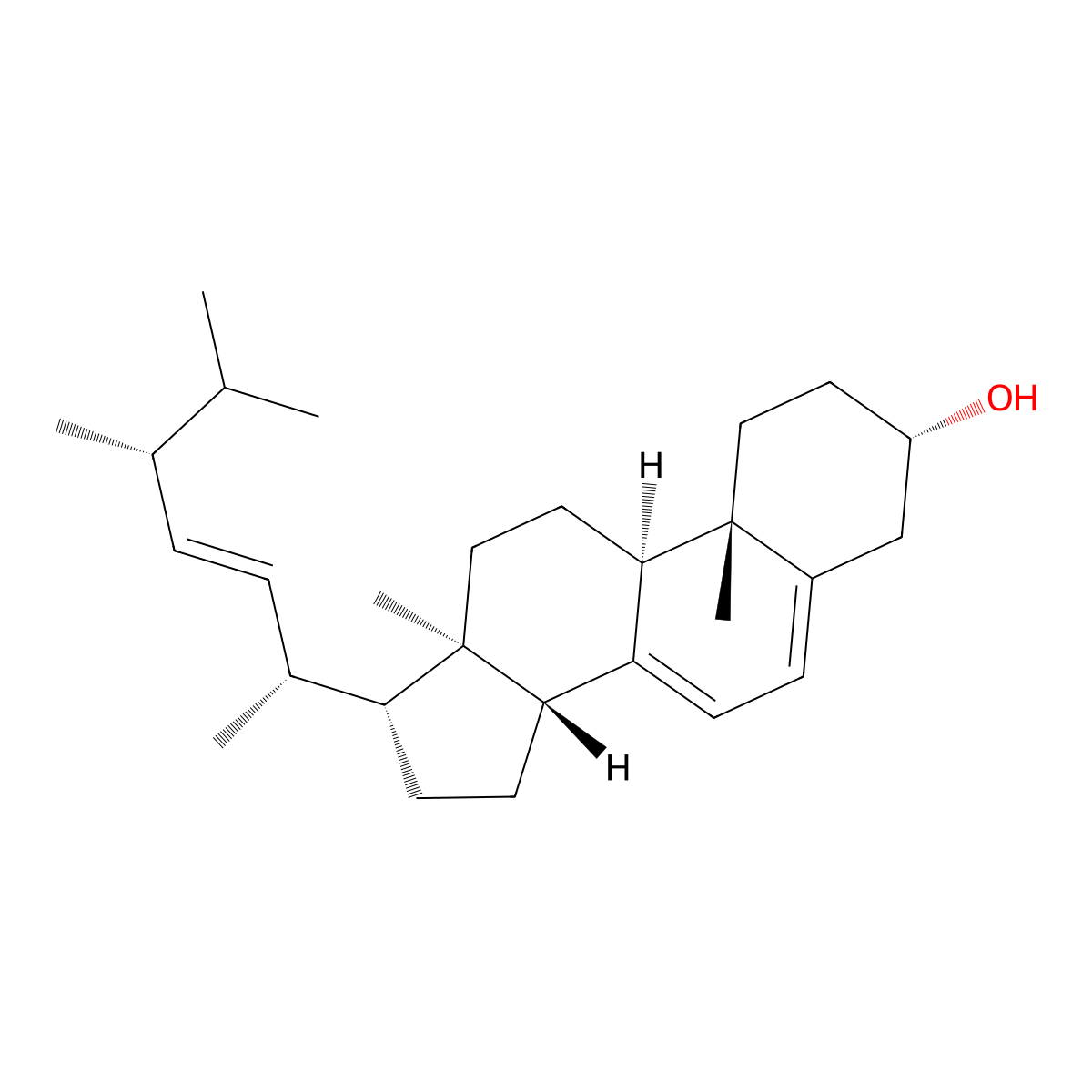 Lumisterol molecular structure, CAS 474-69-1