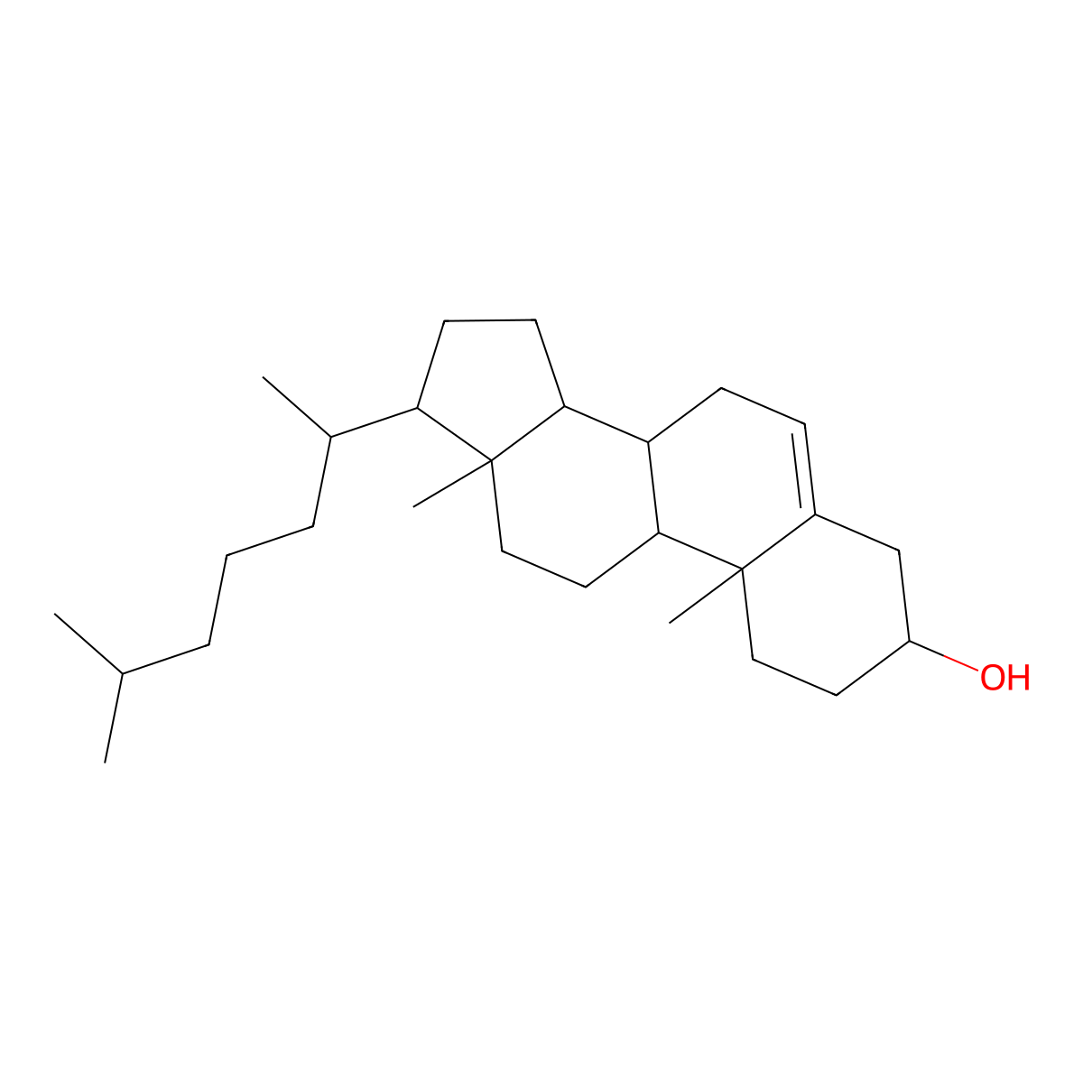 Epicholesterol molecular structure, CAS 474-77-1