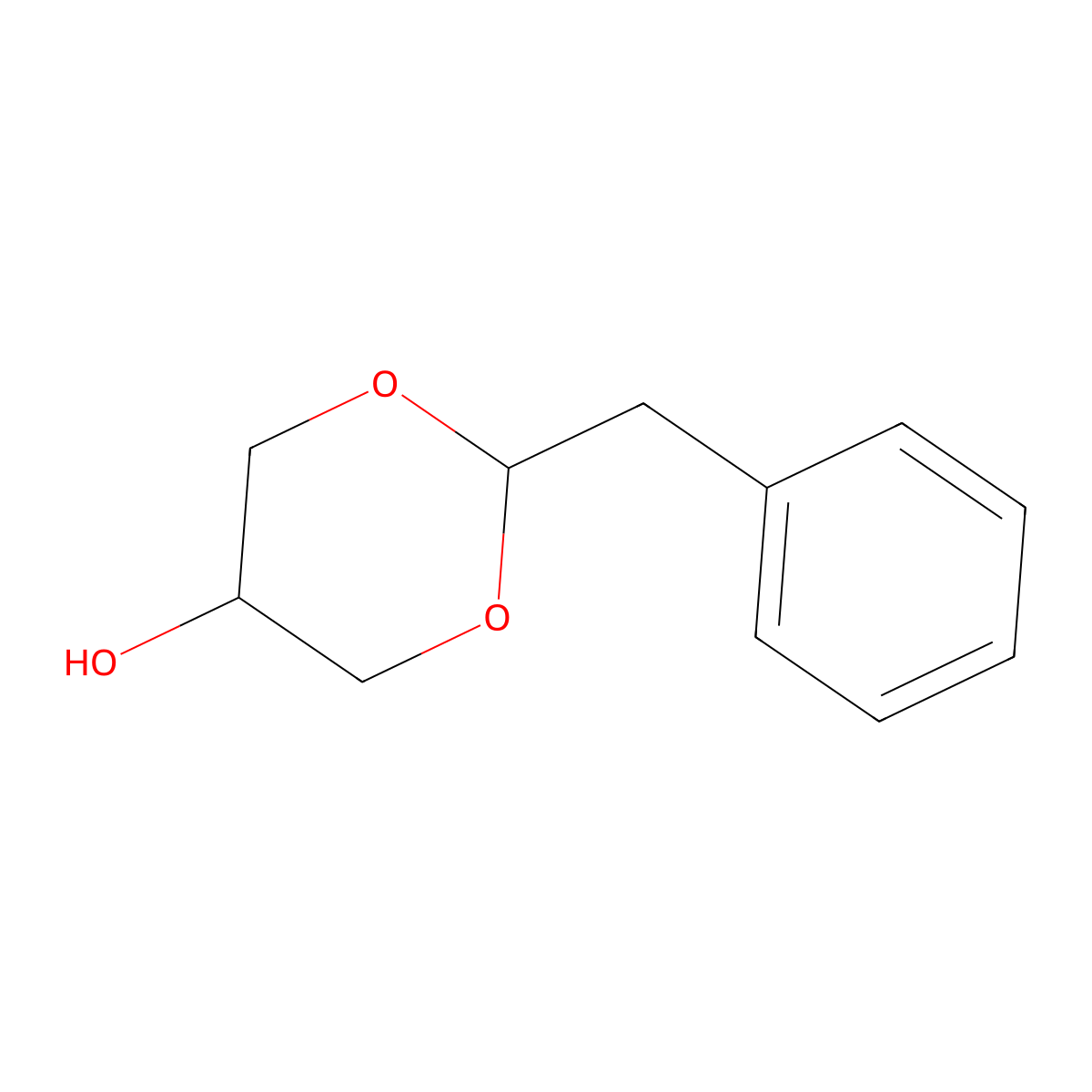 2-(Phenylmethyl)-1,3-dioxan-5-ol molecular structure, CAS 4740-79-8