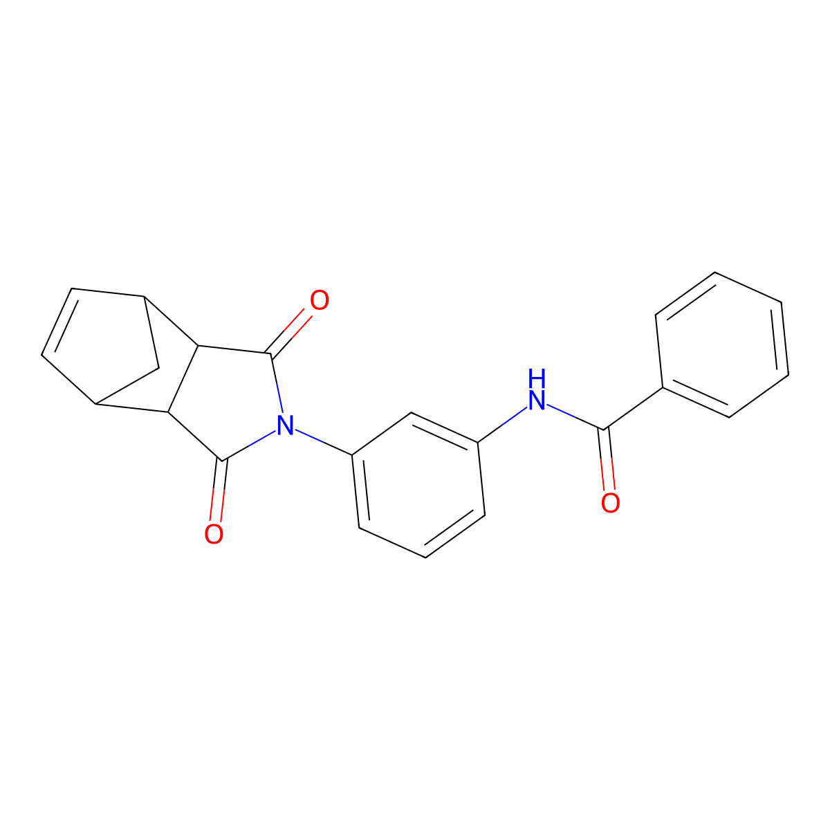 N-[3-(1,3-dioxo-1,3,3a,4,7,7a-hexahydro-2H-4,7-methanoisoindol-2-yl)phenyl]benzamide molecular structure, CAS 474002-11-4