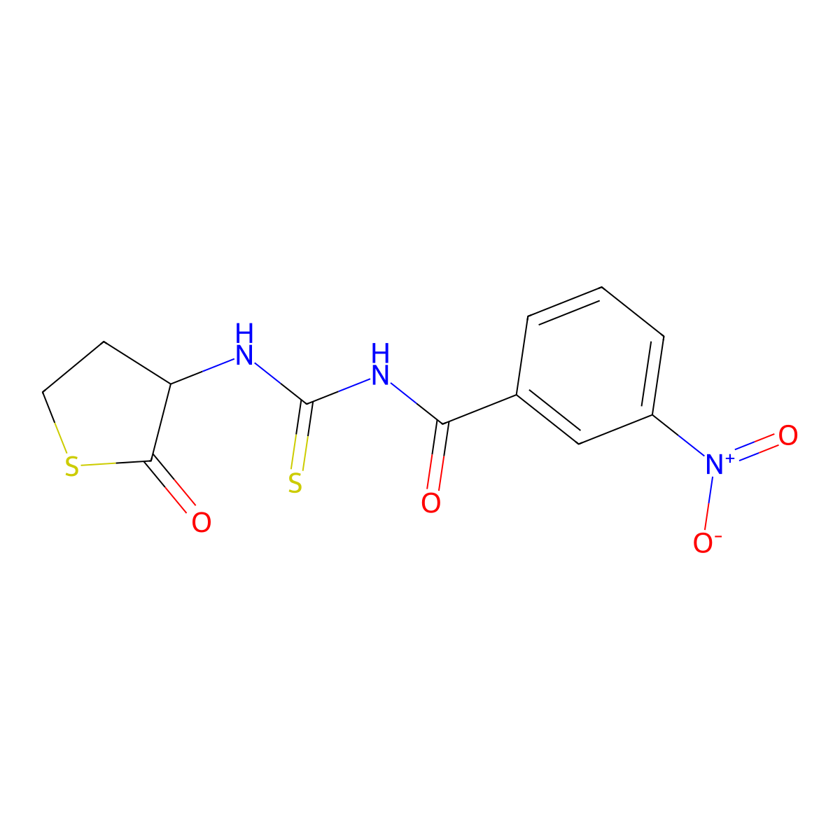 1-(3-Nitrobenzoyl)-3-(2-oxothiolan-3-YL)thiourea molecular structure, CAS 474003-83-3