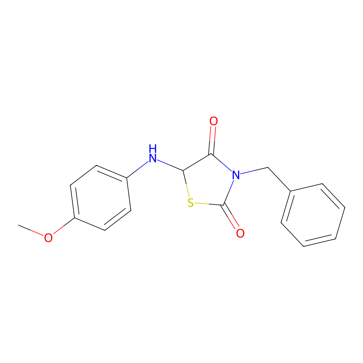 3-Benzyl-5-(4-methoxyanilino)-1,3-thiazolidine-2,4-dione molecular structure, CAS 474003-91-3
