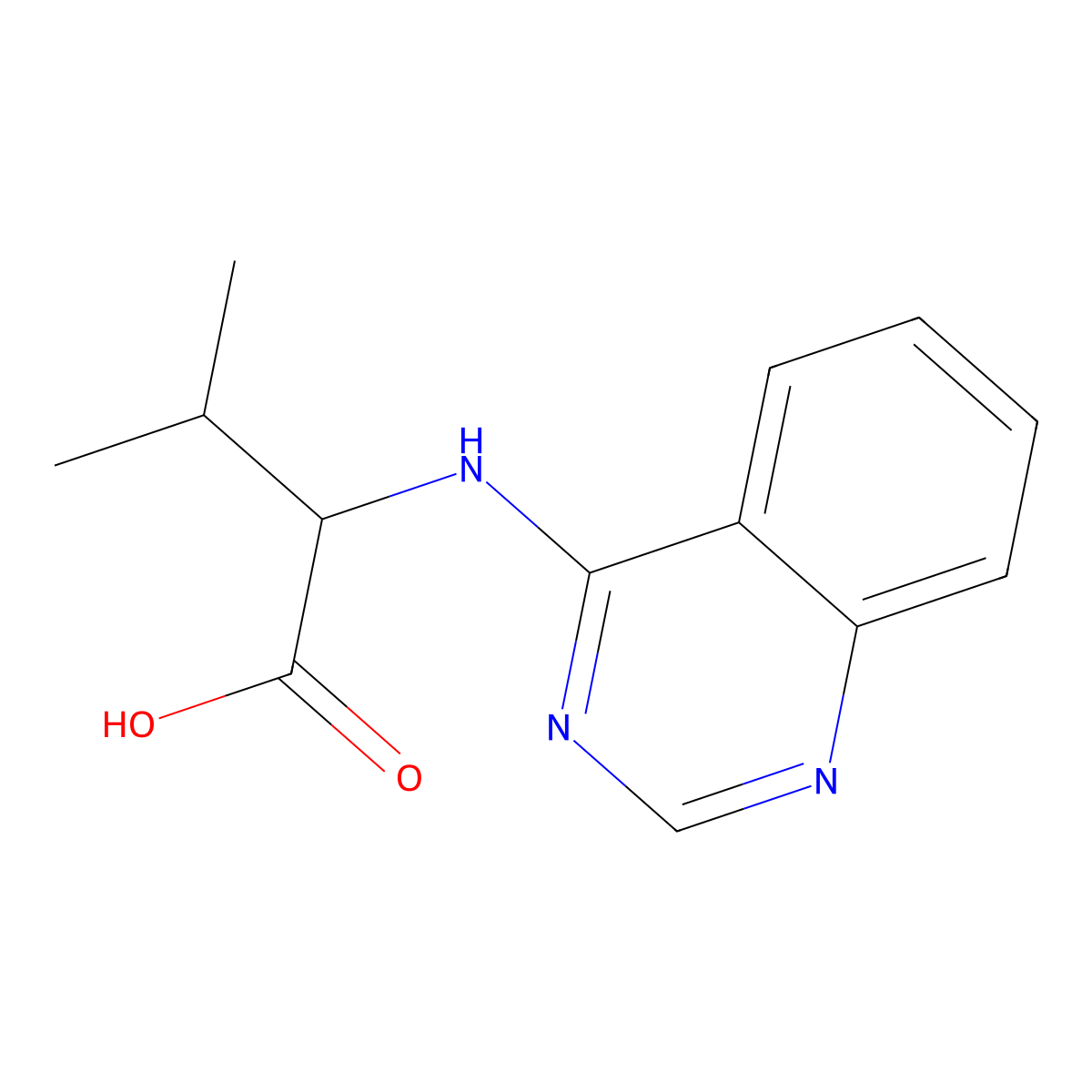 N-4-quinazolinylvaline molecular structure, CAS 474004-02-9