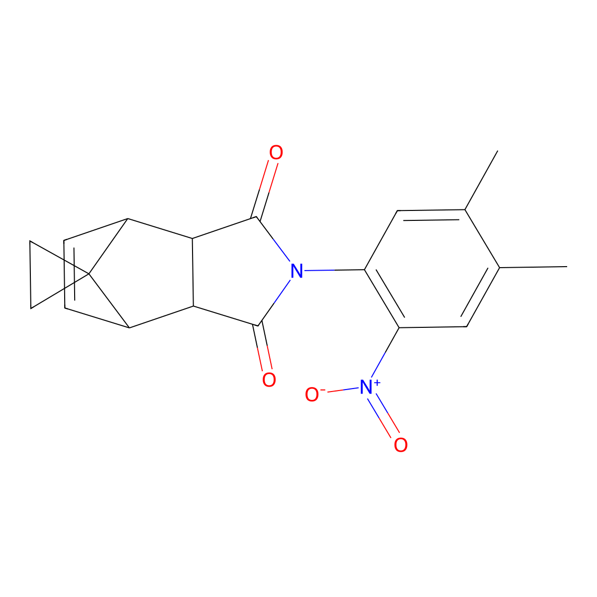 2-(4,5-dimethyl-2-nitrophenyl)-3a,4,7,7a-tetrahydro-1H-spiro[2-aza-4,7-methanoisoindole-8,1'-cyclopropane]-1,3(2H)-dione molecular structure, CAS 474005-06-6