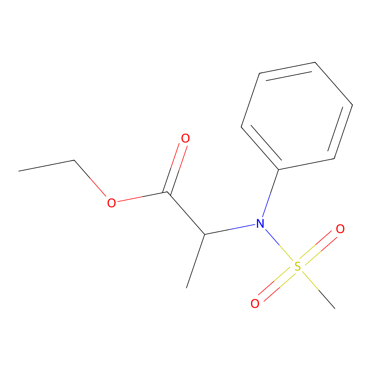 Ethyl N-(methylsulfonyl)-N-phenylalaninate molecular structure, CAS 474005-14-6