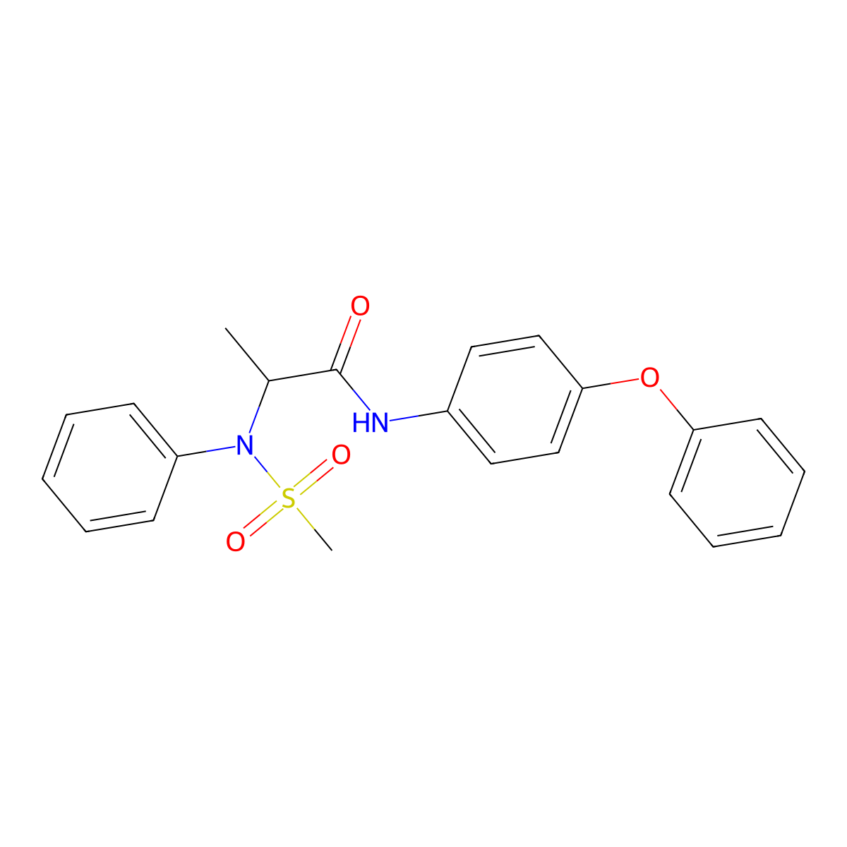 2-(N-methylsulfonylanilino)-N-(4-phenoxyphenyl)propanamide molecular structure, CAS 474005-25-9
