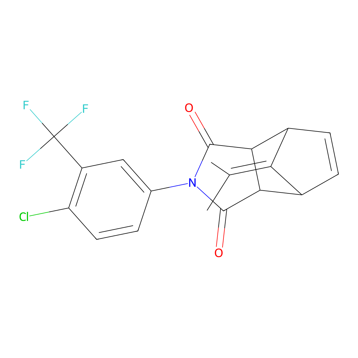2-[4-chloro-3-(trifluoromethyl)phenyl]-8-(propan-2-ylidene)-3a,4,7,7a-tetrahydro-1H-4,7-methanoisoindole-1,3(2H)-dione molecular structure, CAS 474006-01-4