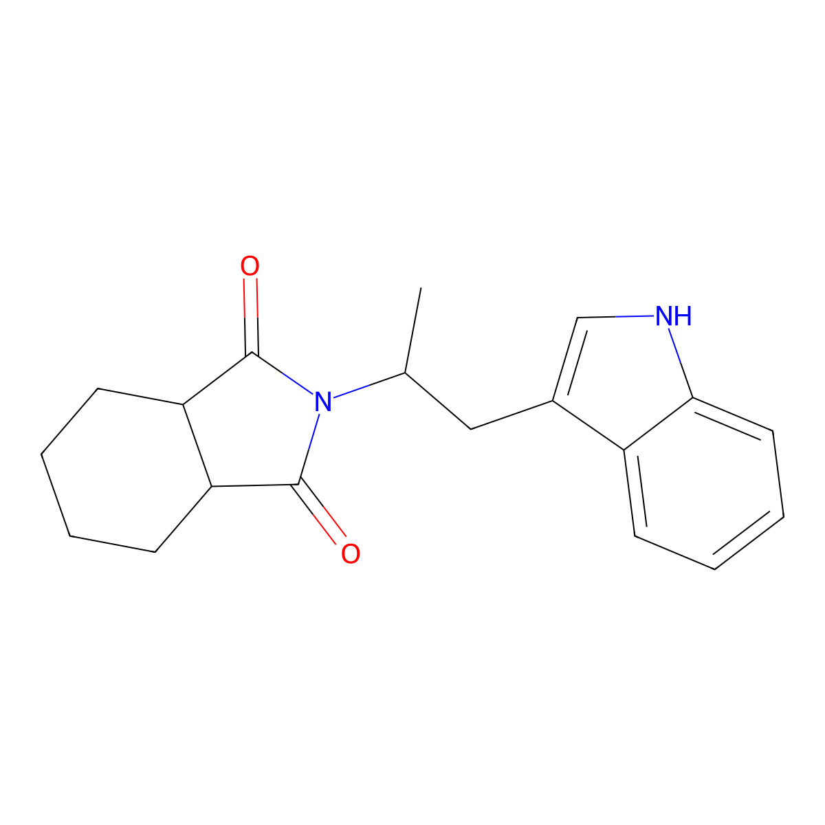 2-[1-(1H-indol-3-yl)propan-2-yl]hexahydro-1H-isoindole-1,3(2H)-dione molecular structure, CAS 474007-52-8