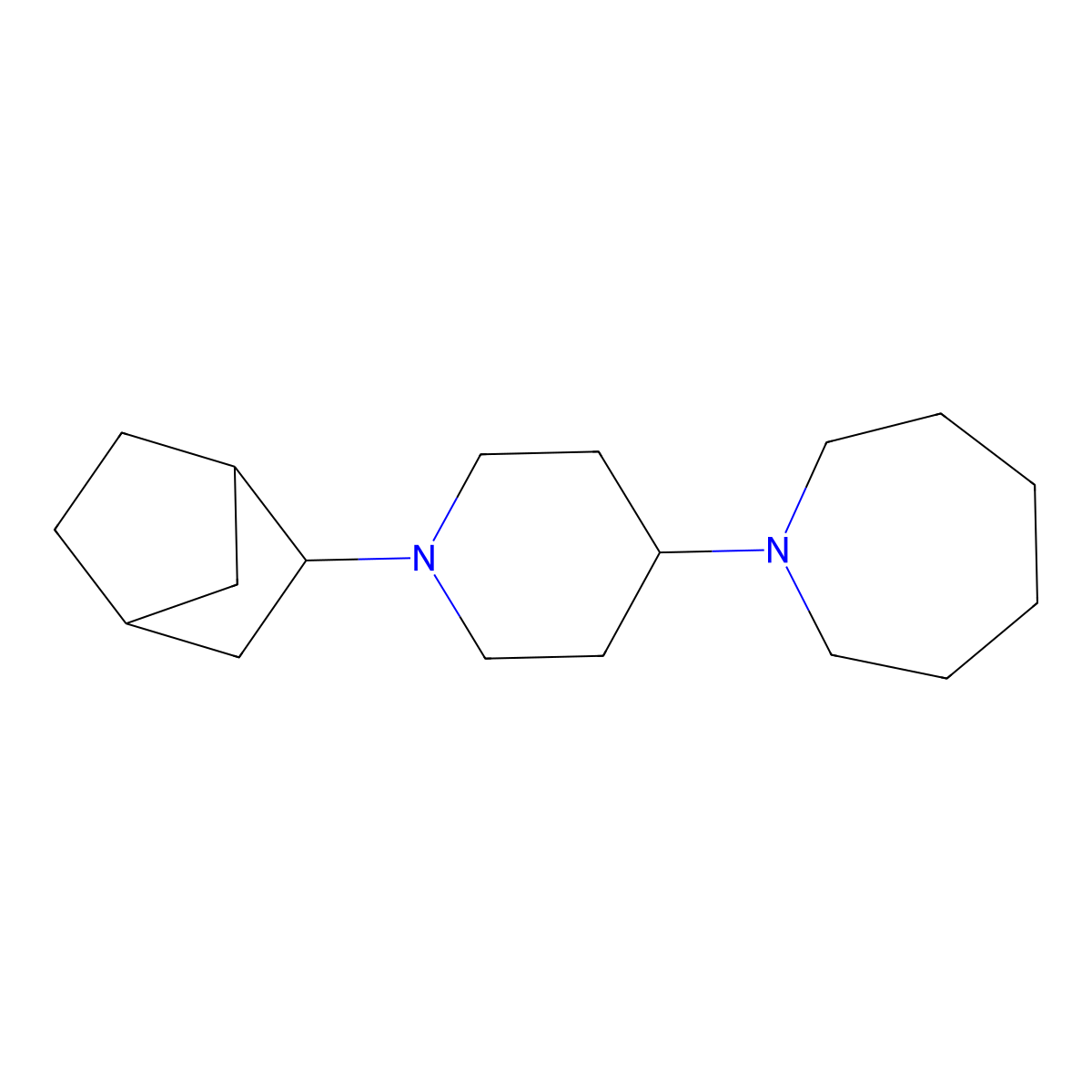 1-(1-Bicyclo[2.2.1]hept-2-yl-4-piperidinyl)azepane molecular structure, CAS 474007-74-4