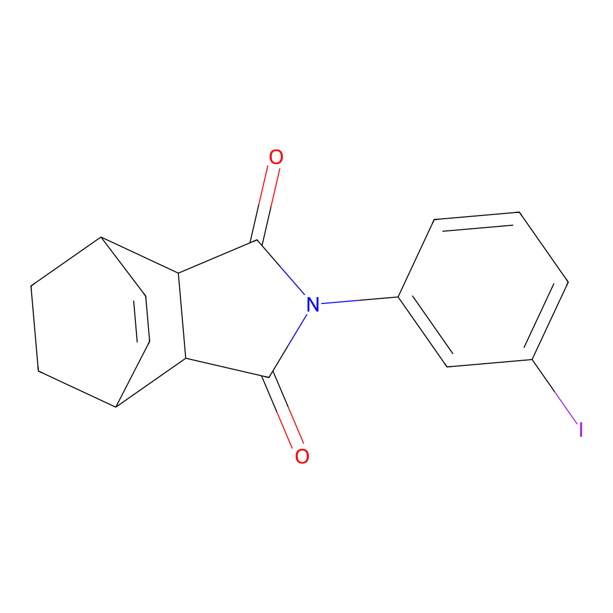2-(3-iodophenyl)-3a,4,7,7a-tetrahydro-1H-4,7-ethanoisoindole-1,3(2H)-dione molecular structure, CAS 474009-32-0