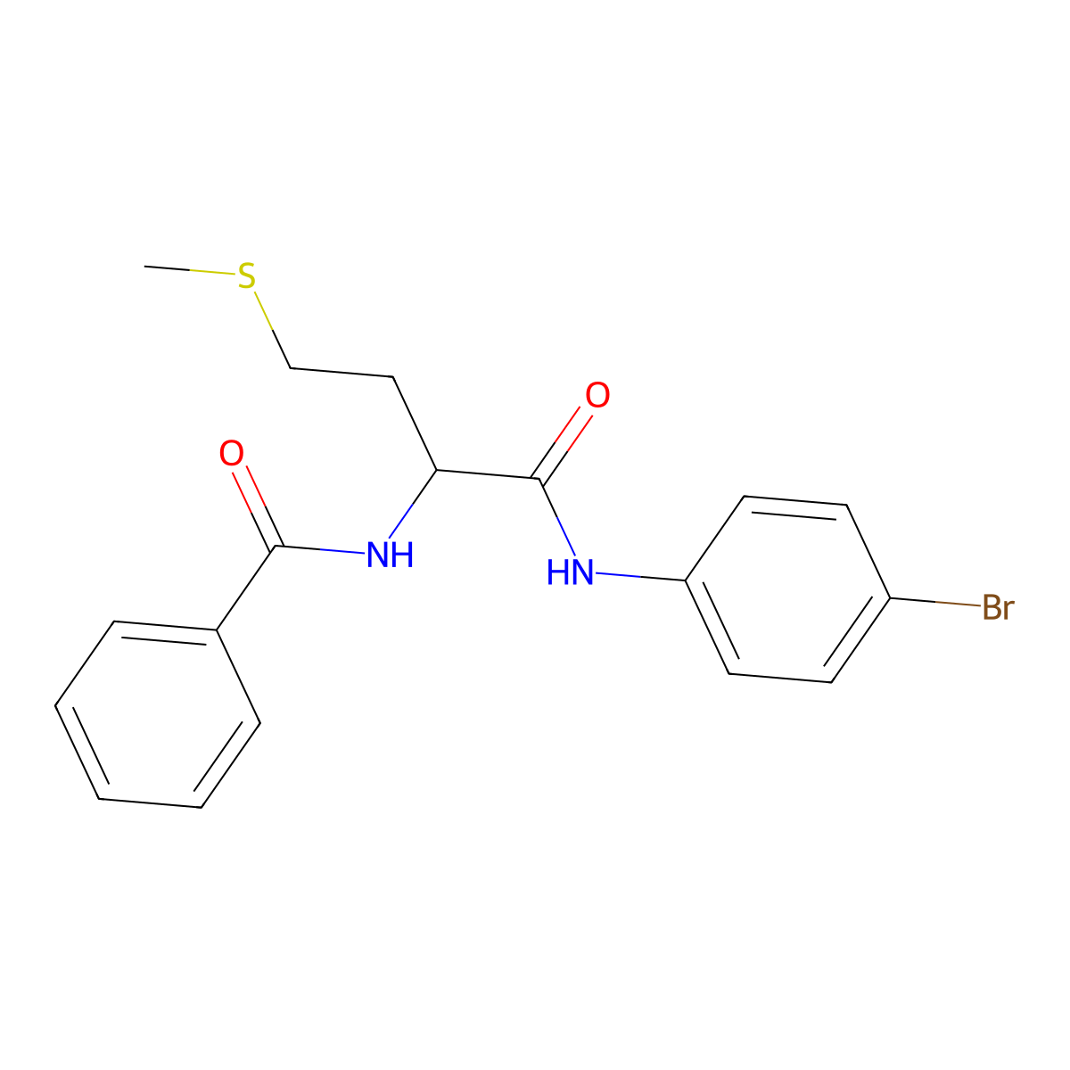 N-[1-(4-bromoanilino)-4-methylsulfanyl-1-oxobutan-2-yl]benzamide molecular structure, CAS 474009-69-3