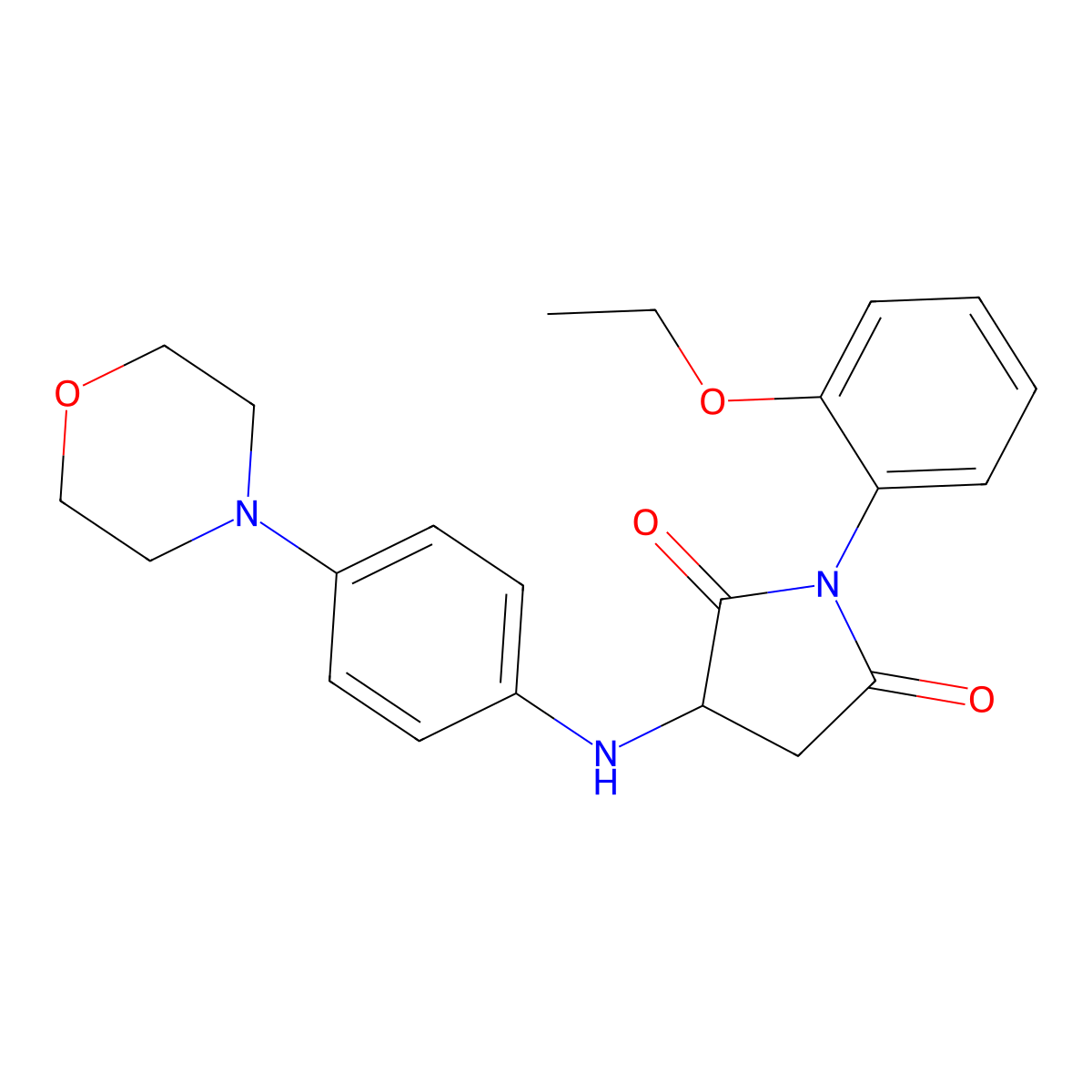 1-(2-Ethoxyphenyl)-3-{[4-(morpholin-4-yl)phenyl]amino}pyrrolidine-2,5-dione molecular structure, CAS 474009-71-7