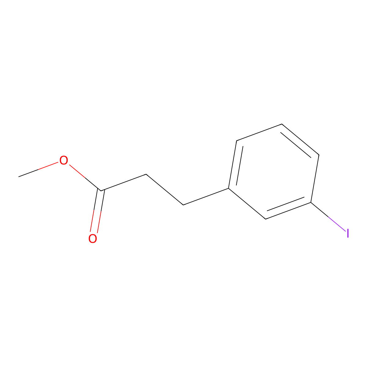 Methyl 3-(3-iodophenyl)propionate molecular structure, CAS 474010-12-3