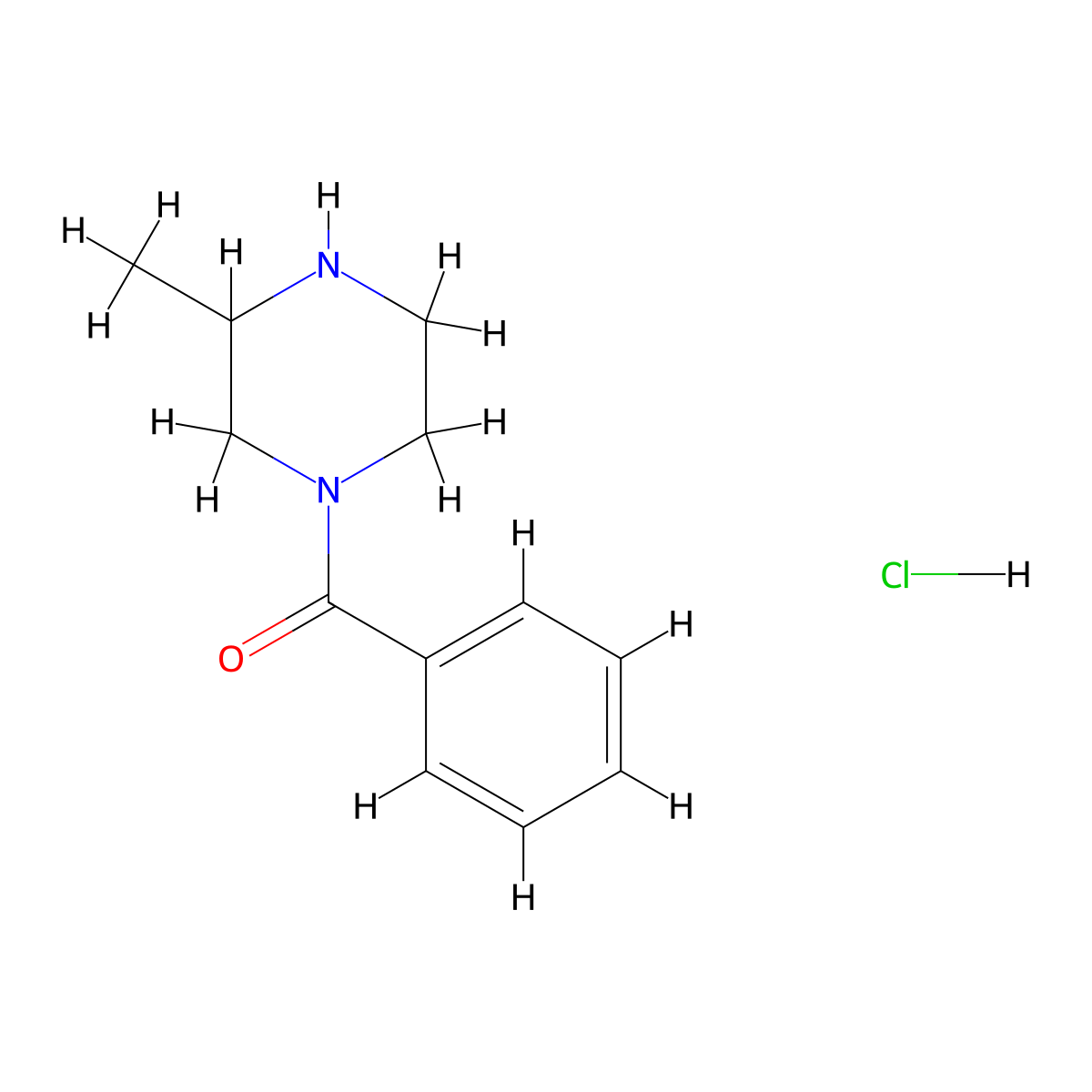 (3-Methylpiperazin-1-yl)(phenyl)methanone--hydrogen chloride (1/1) molecular structure, CAS 474010-60-1