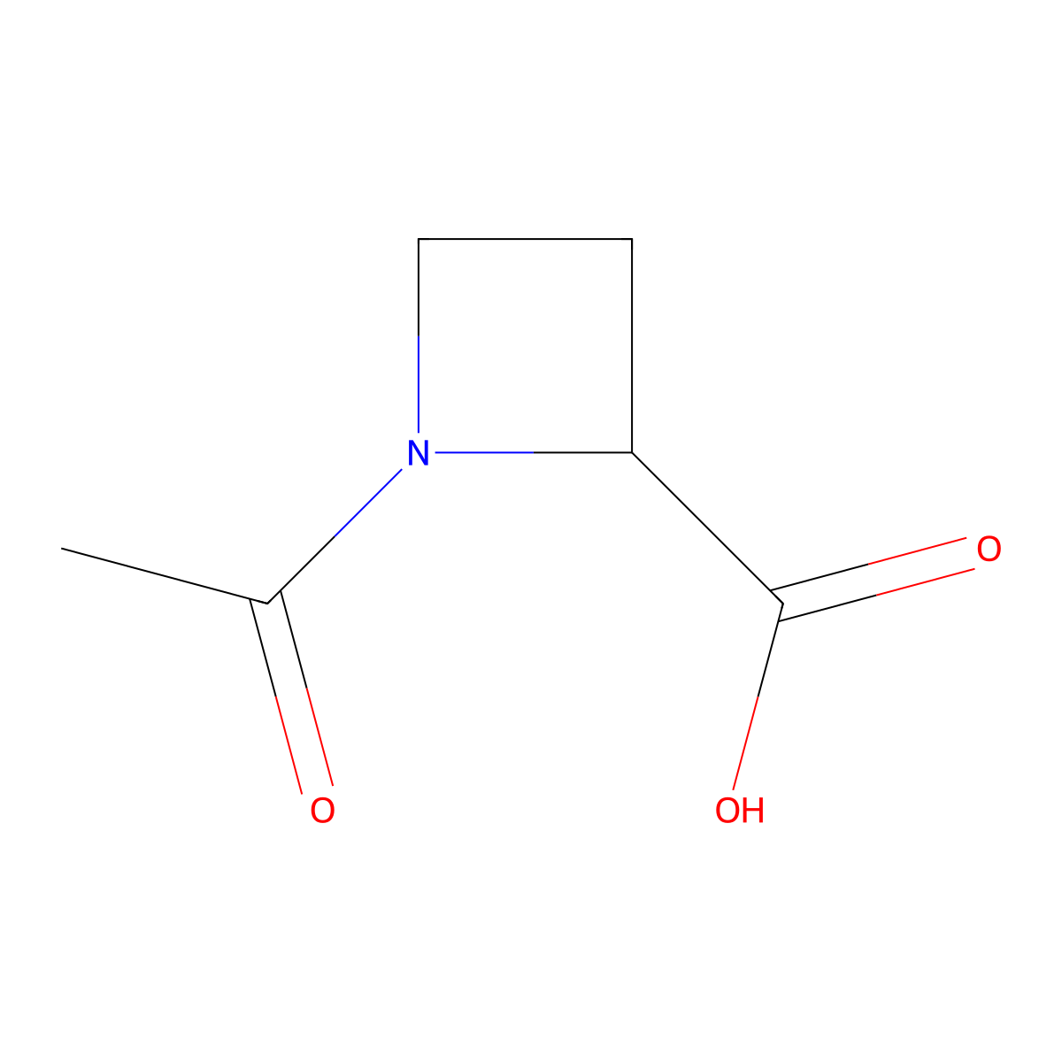 1-acetylazetidine-2-carboxylic Acid molecular structure, CAS 474013-98-4