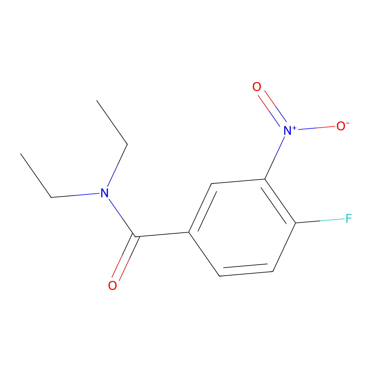 N,N-diethyl-4-fluoro-3-nitrobenzamide molecular structure, CAS 474018-94-5