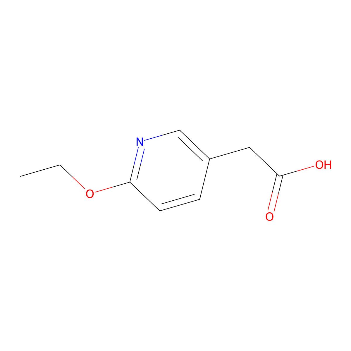 2-(6-Ethoxypyridin-3-yl)acetic acid molecular structure, CAS 474019-47-1
