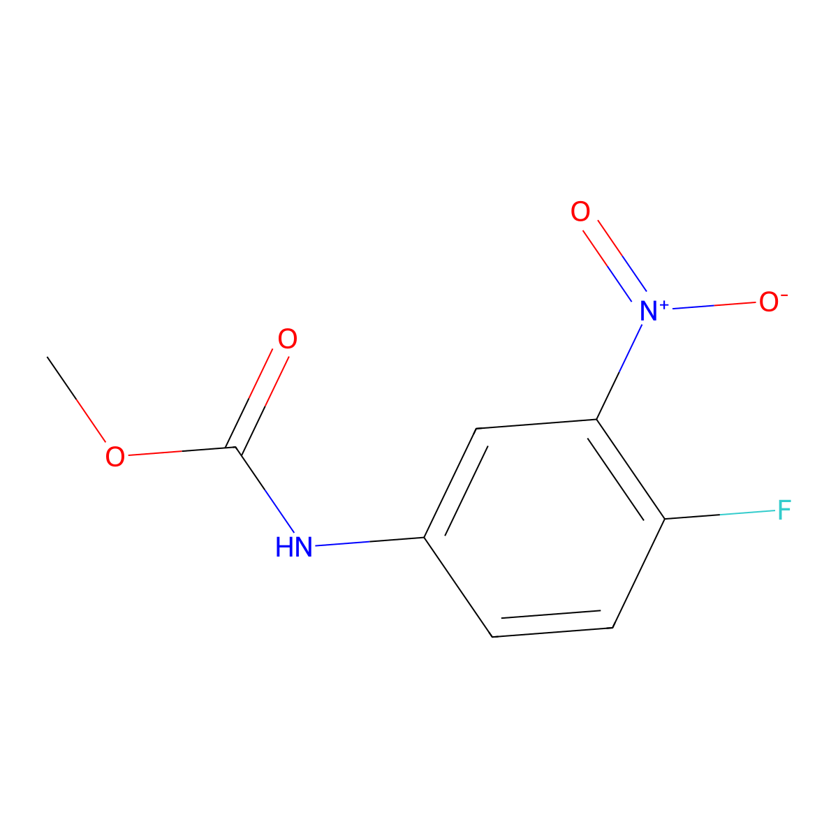 Methyl (4-fluoro-3-nitrophenyl)carbamate molecular structure, CAS 474020-19-4