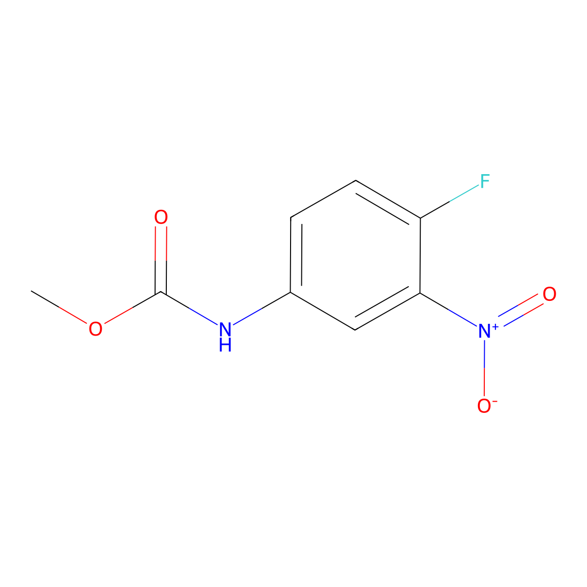 Methyl (4-fluoro-3-nitrophenyl)carbamate molecular structure, CAS 474020-19-4