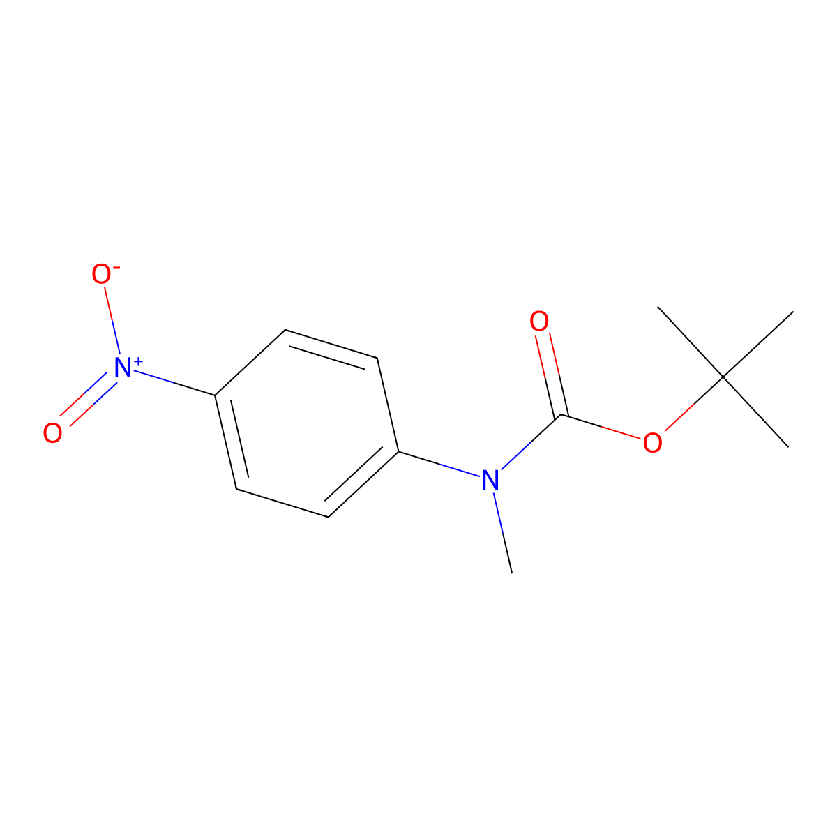 Tert-butyl N-methyl-N-(4-nitrophenyl)carbamate molecular structure, CAS 474020-88-7