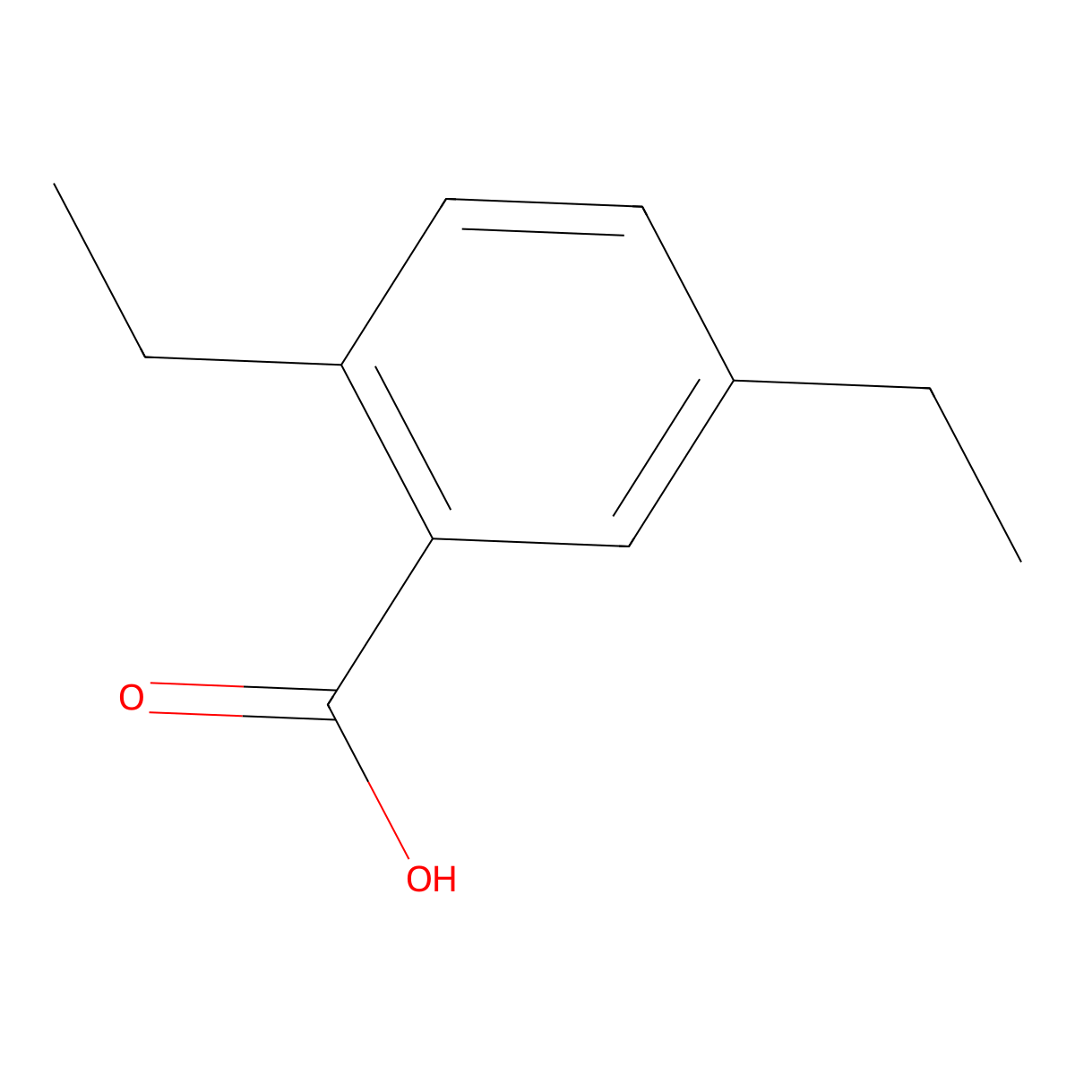 2,5-Diethylbenzoic acid molecular structure, CAS 474022-16-7