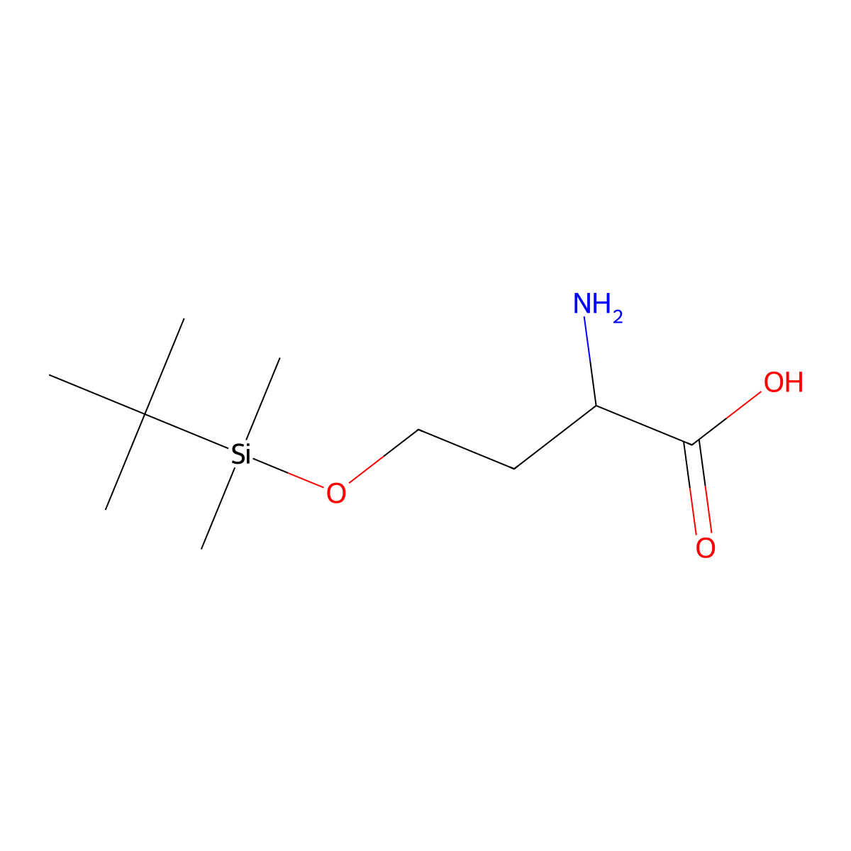 O-(tert-Butyldimethylsilyl)-L-homoserine molecular structure, CAS 474023-97-7
