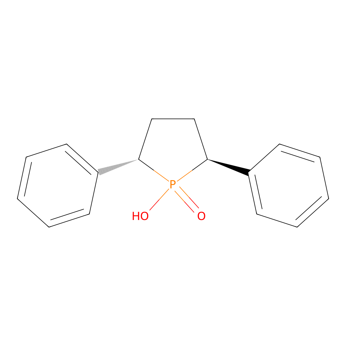 (2S,5S)-1-Hydroxy-2,5-diphenylphospholane 1-oxide molecular structure, CAS 474049-73-5