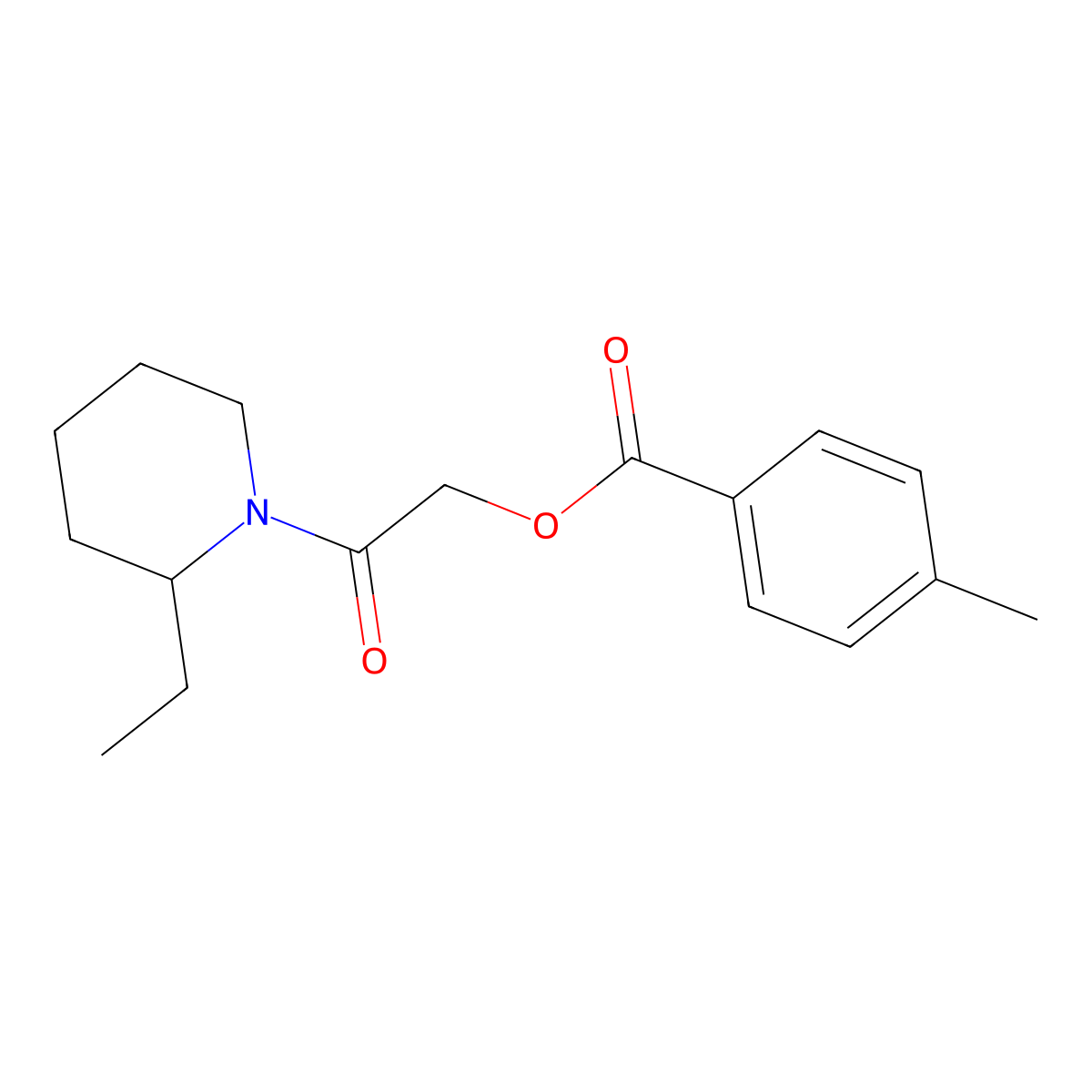 2-(2-Ethylpiperidin-1-yl)-2-oxoethyl 4-methylbenzoate molecular structure, CAS 474052-51-2