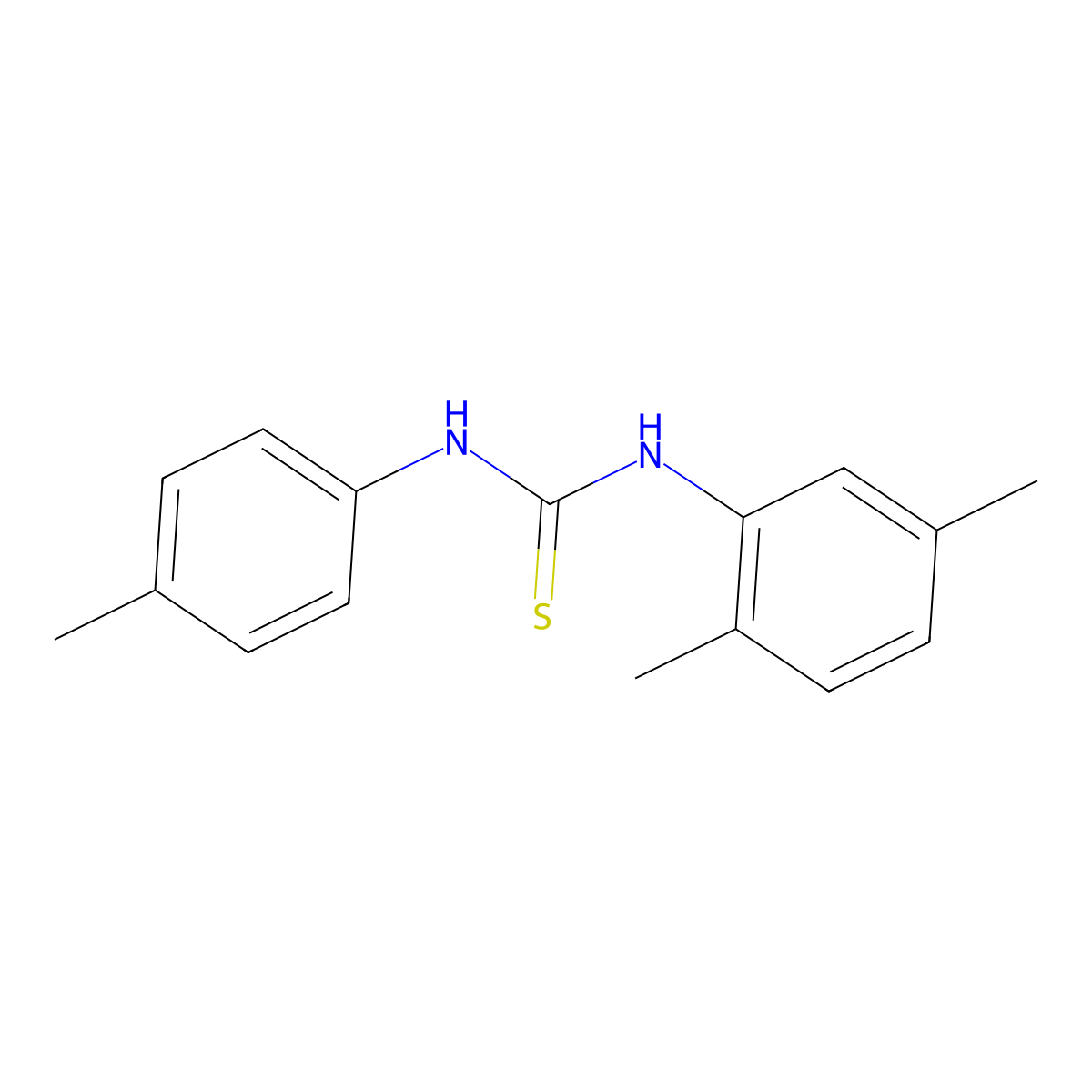 1-(2,5-Dimethylphenyl)-3-(4-methylphenyl)thiourea molecular structure, CAS 474066-87-0