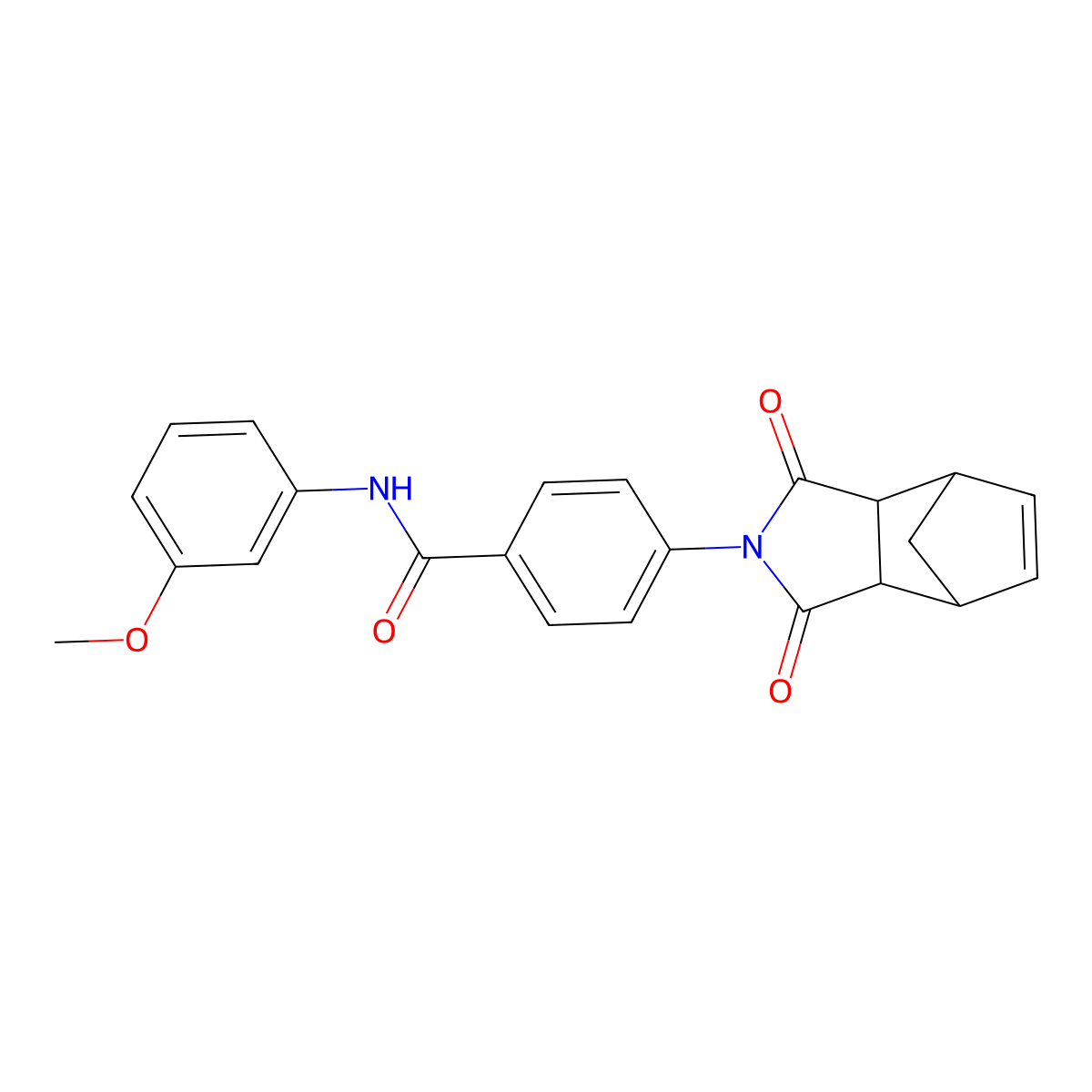 4-(1,3-dioxo-1,3,3a,4,7,7a-hexahydro-2H-4,7-methanoisoindol-2-yl)-N-(3-methoxyphenyl)benzamide molecular structure, CAS 474087-66-6