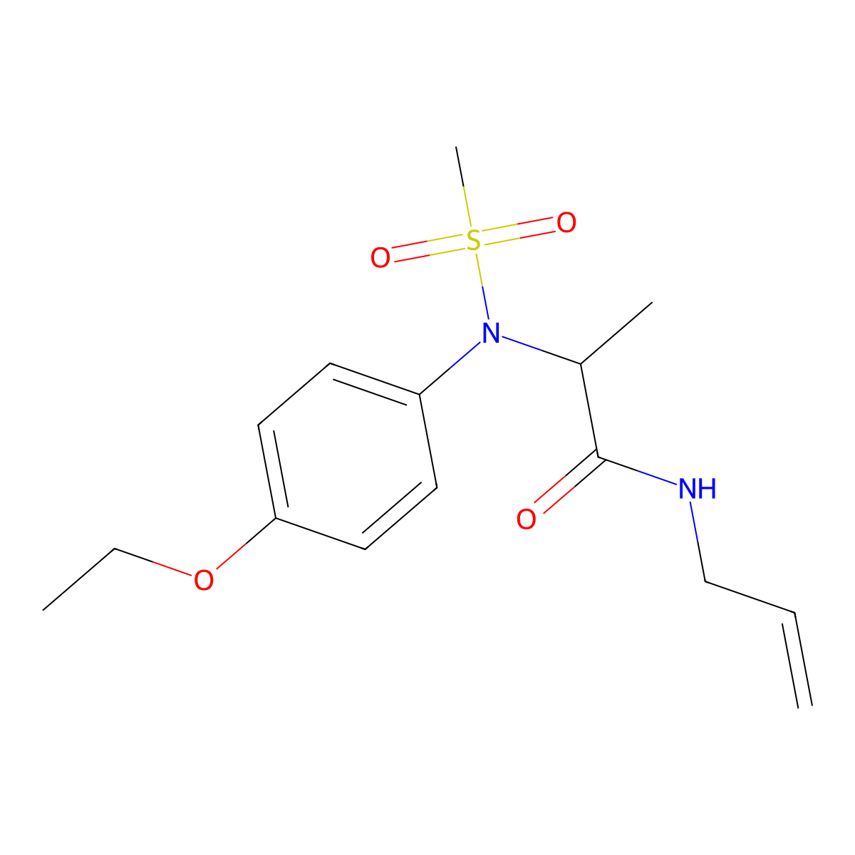 2-(4-ethoxy-N-methylsulfonylanilino)-N-prop-2-enylpropanamide molecular structure, CAS 474088-88-5