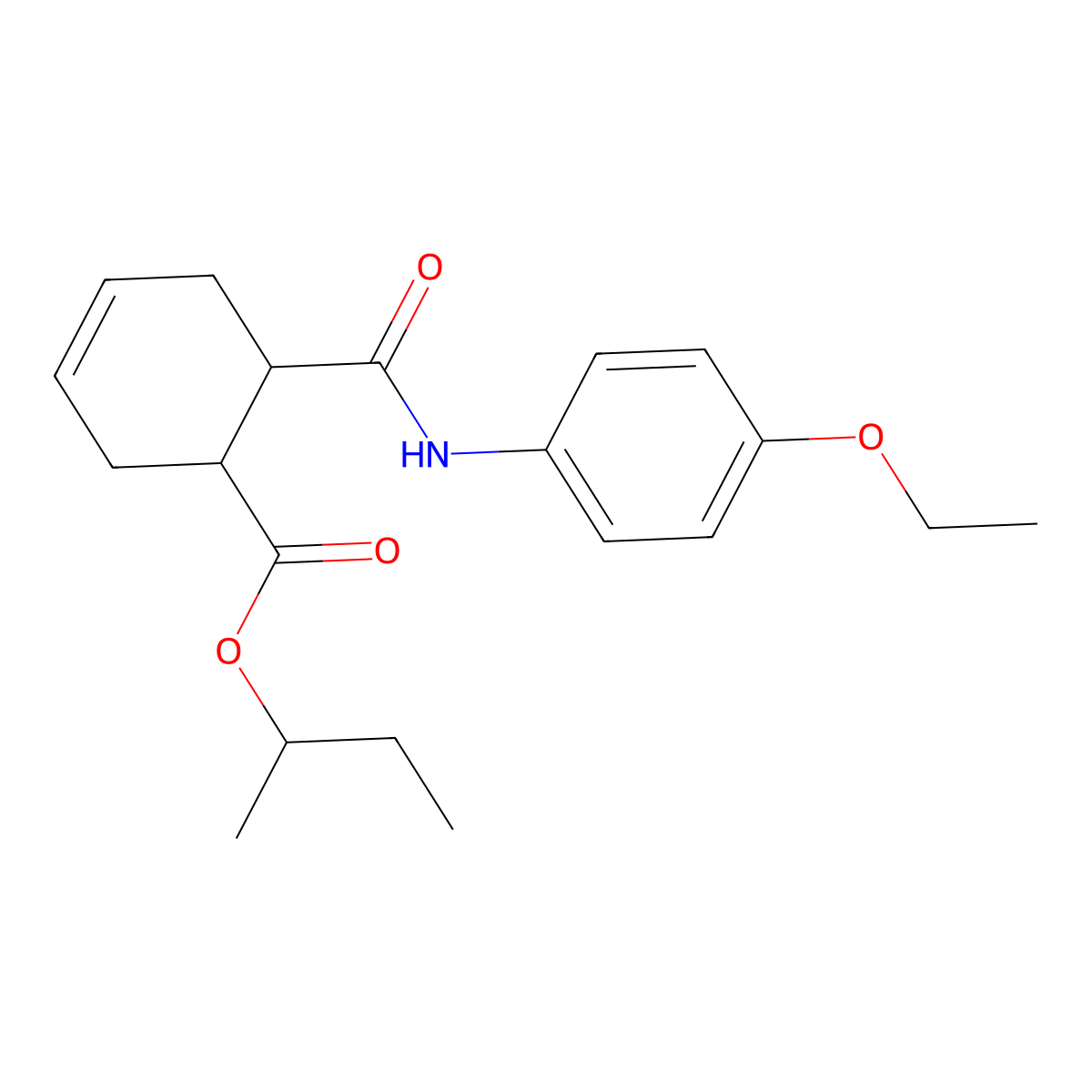 Butan-2-yl 6-[(4-ethoxyphenyl)carbamoyl]cyclohex-3-ene-1-carboxylate molecular structure, CAS 474089-38-8