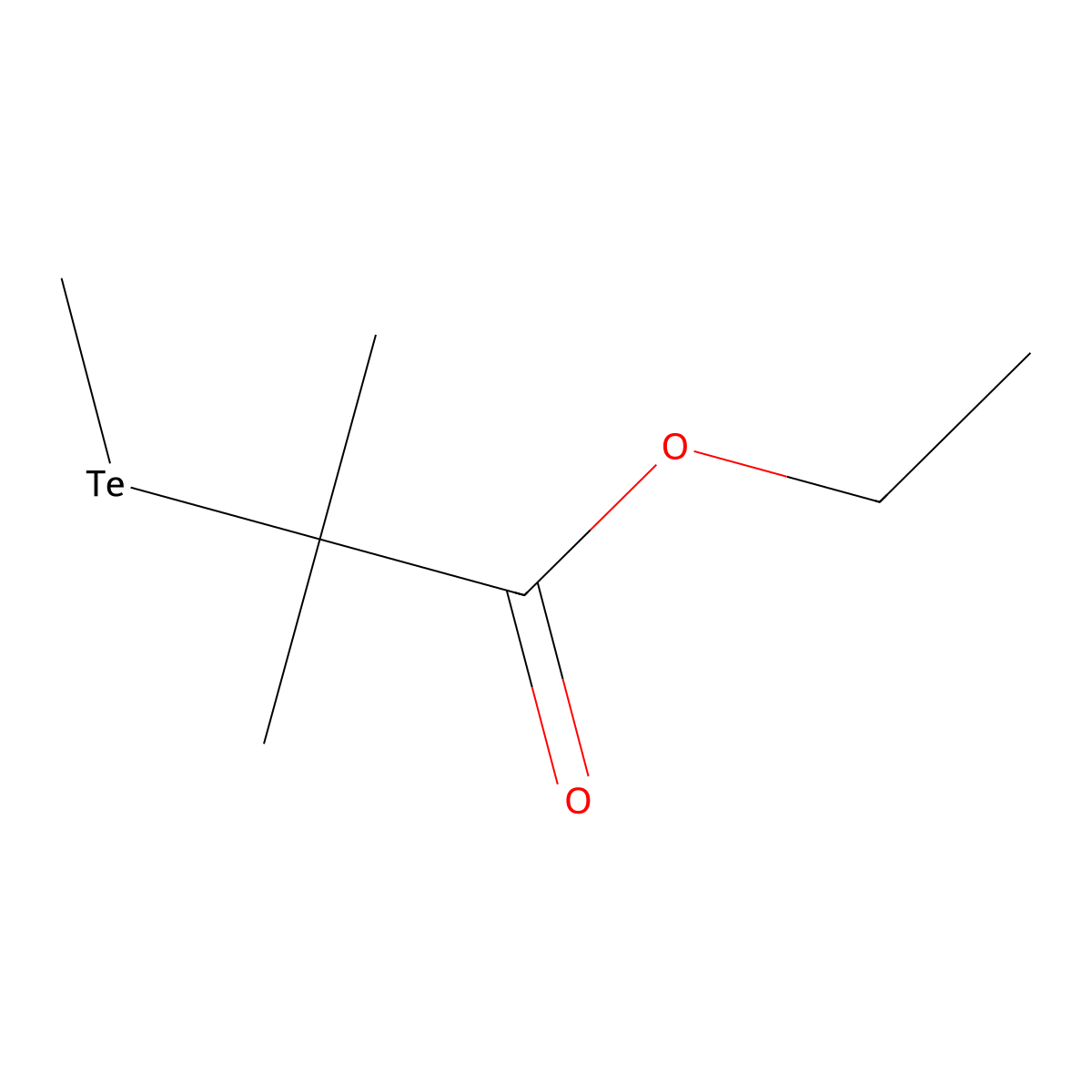 Ethyl 2-Methyl-2-(methyltellanyl)propanoate molecular structure, CAS 474094-06-9