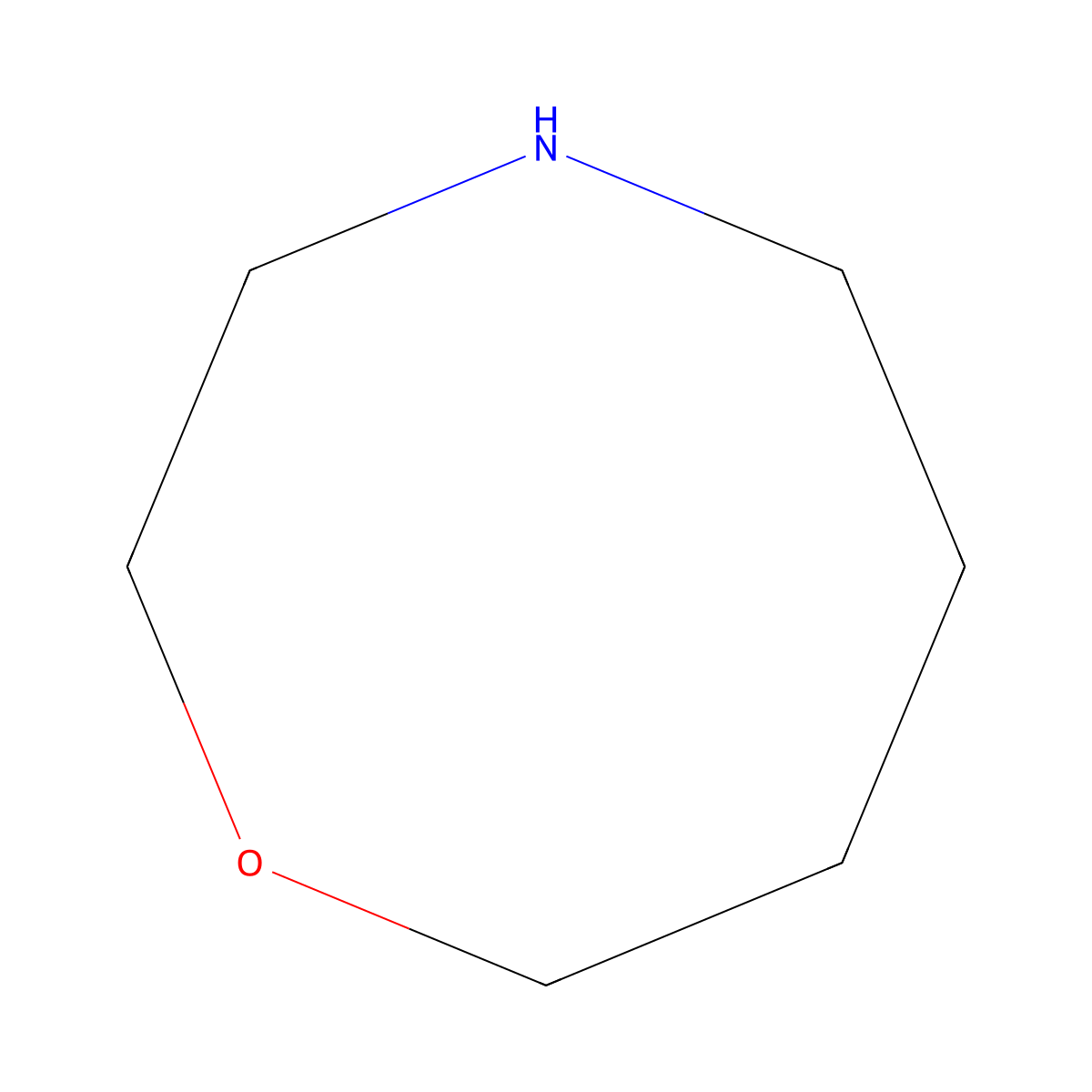 1,4-Oxazocane molecular structure, CAS 4741-36-0
