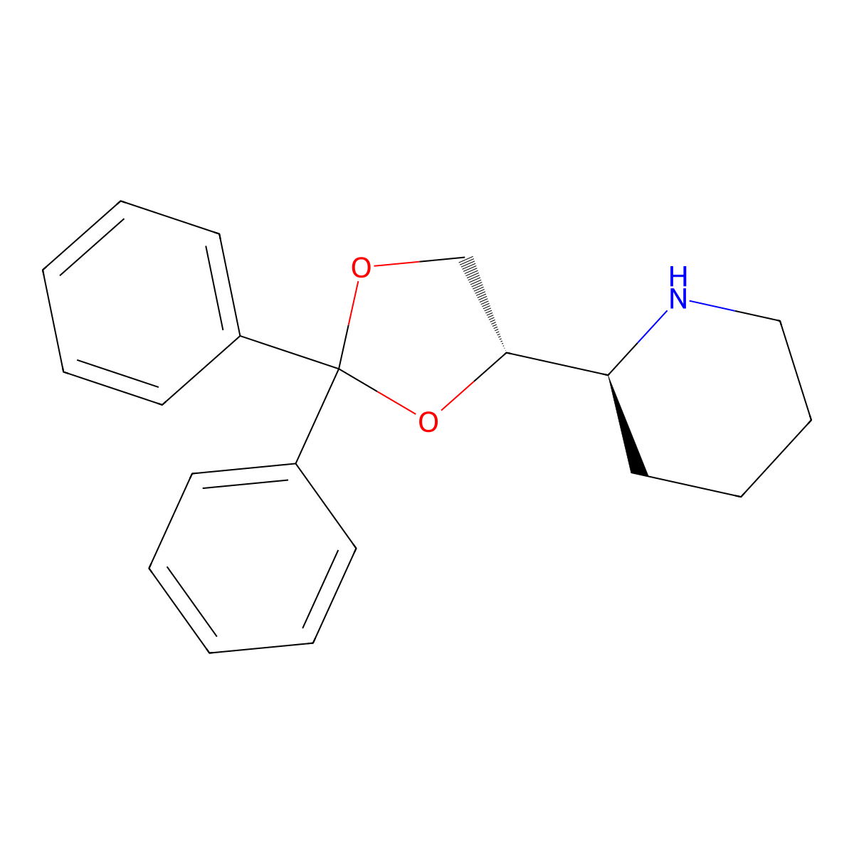 Dexoxadrol molecular structure, CAS 4741-41-7