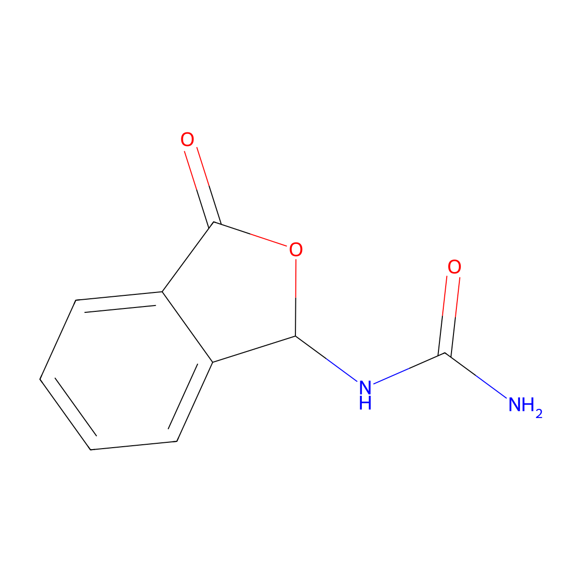 N-(3-oxo-1,3-dihydro-2-benzofuran-1-yl)urea molecular structure, CAS 4741-69-9