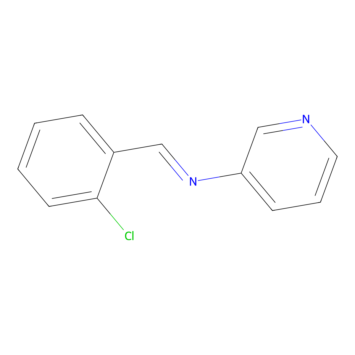 1-(2-chlorophenyl)-N-(pyridin-3-yl)methanimine molecular structure, CAS 474108-72-0