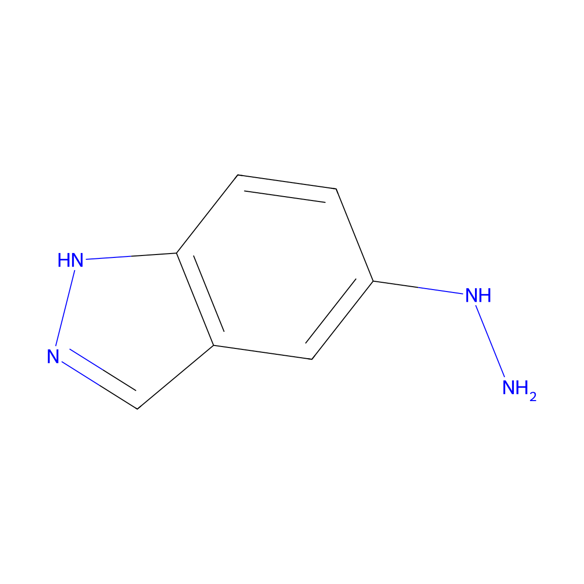 5-Hydrazinyl-1H-indazole molecular structure, CAS 474123-25-6