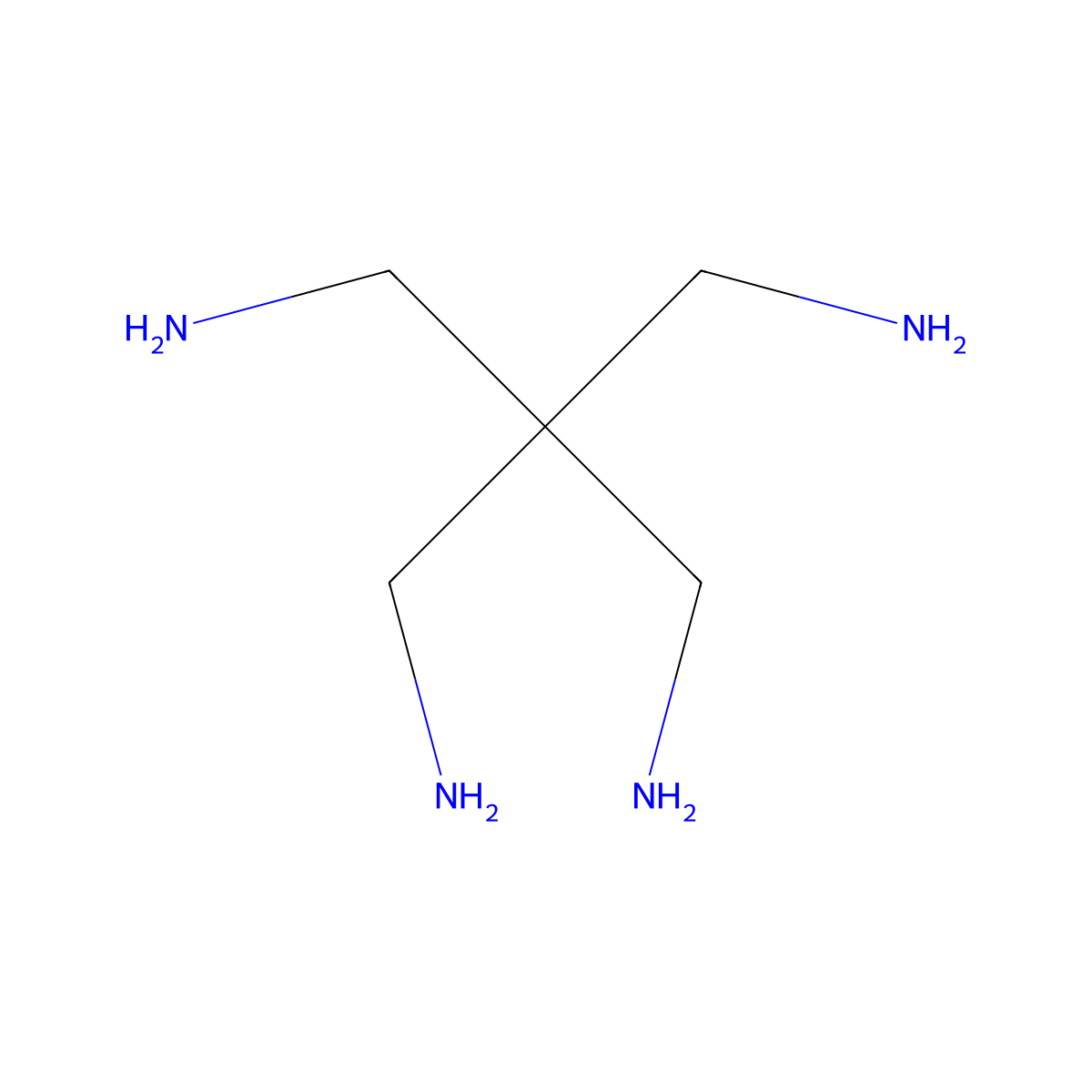 2,2-Bis(aminomethyl)propane-1,3-diamine molecular structure, CAS 4742-00-1