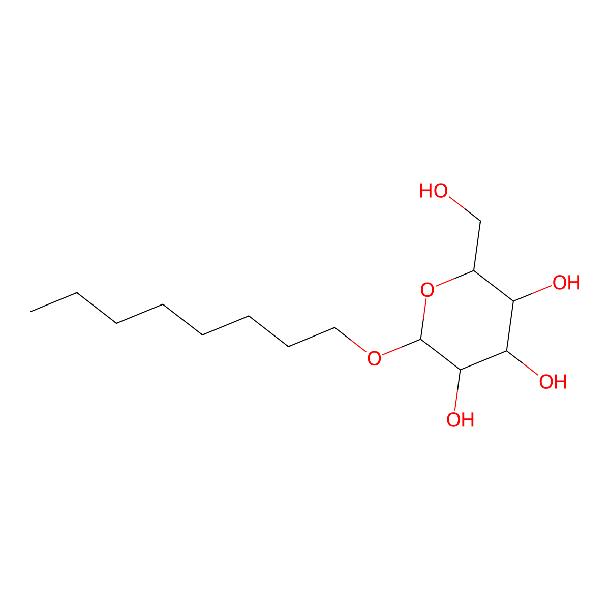 n-Octylglucoside molecular structure, CAS 4742-80-7