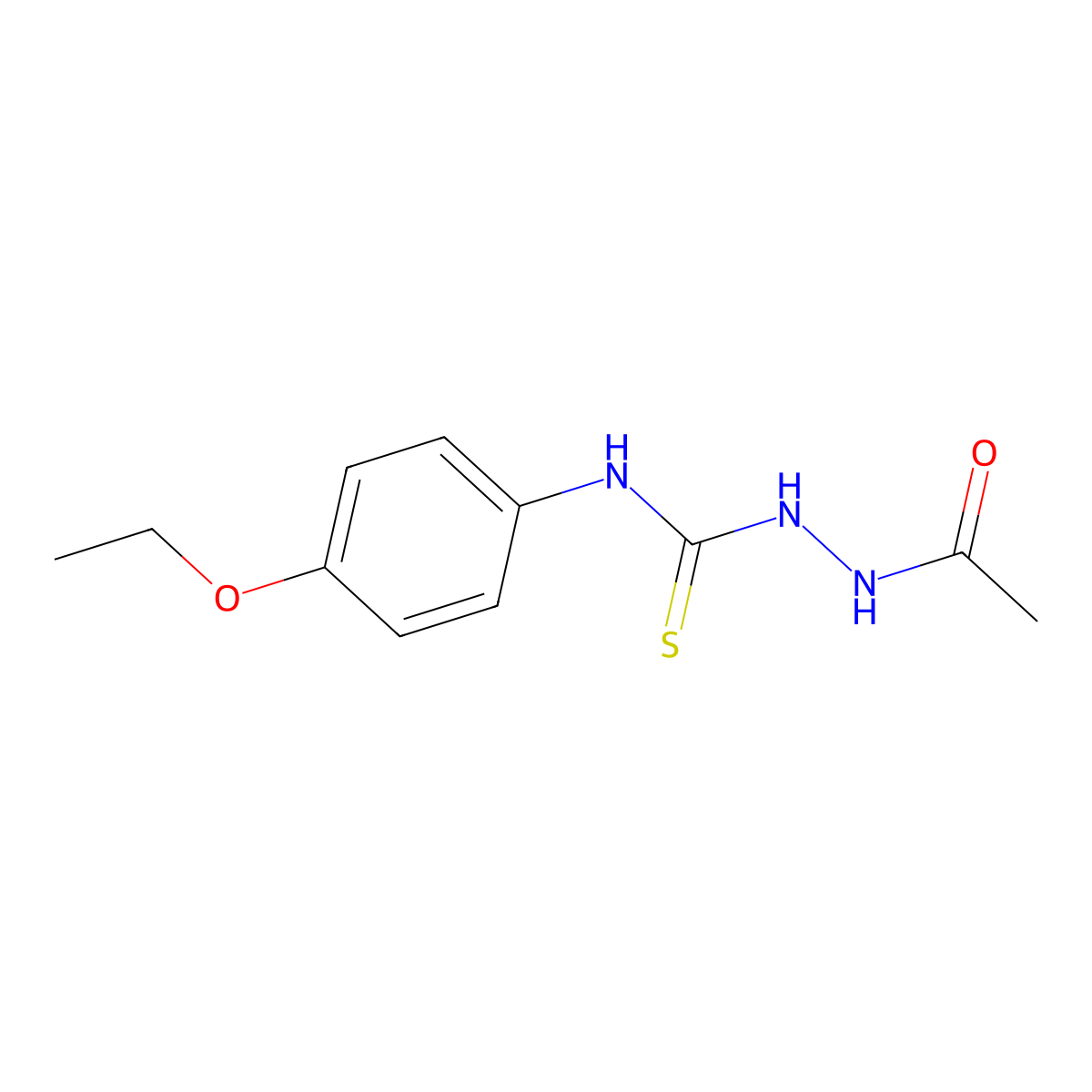 1-Acetamido-3-(4-ethoxyphenyl)thiourea molecular structure, CAS 474241-73-1