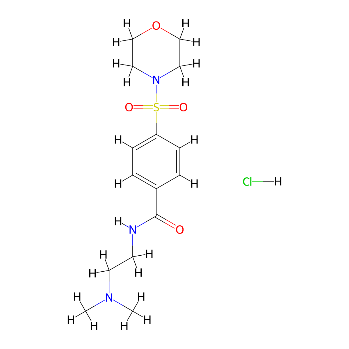 N-[2-(Dimethylamino)ethyl]-4-(morpholine-4-sulfonyl)benzamide hydrochloride molecular structure, CAS 474255-27-1