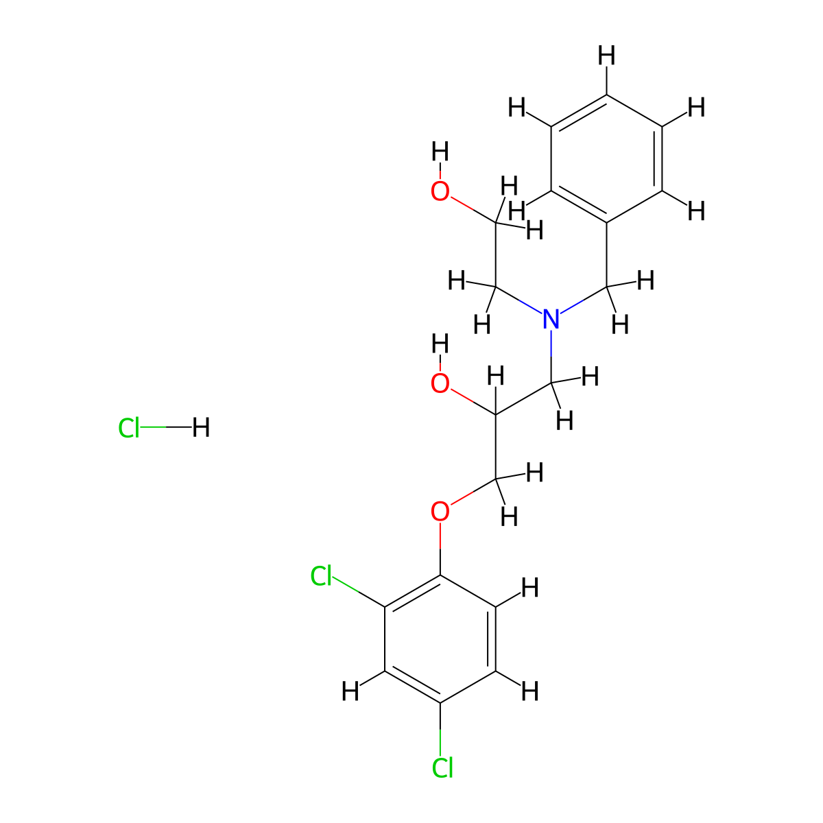 1-(Benzyl(2-hydroxyethyl)amino)-3-(2,4-dichlorophenoxy)propan-2-ol hydrochloride molecular structure, CAS 474255-31-7
