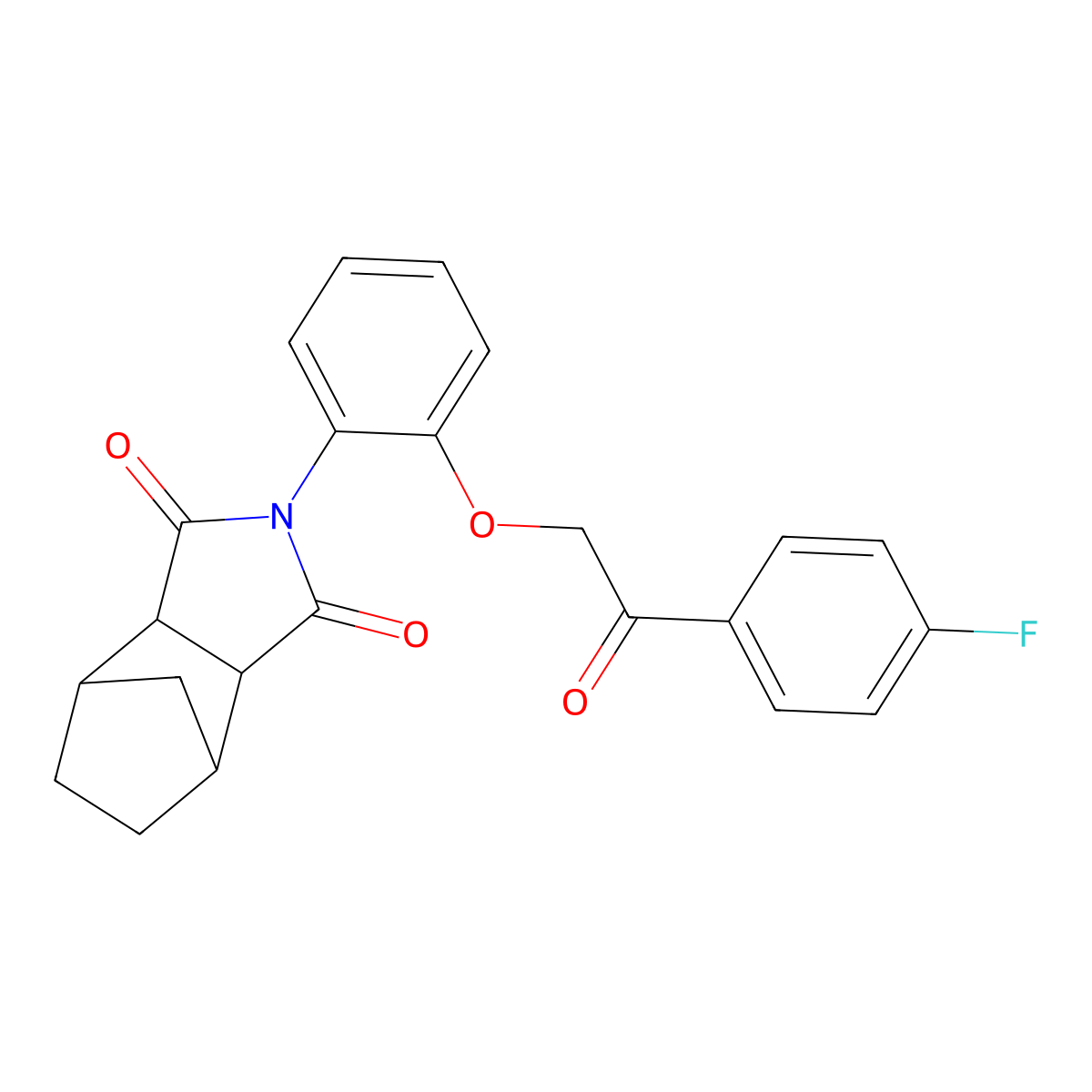 2-{2-[2-(4-fluorophenyl)-2-oxoethoxy]phenyl}hexahydro-1H-4,7-methanoisoindole-1,3(2H)-dione molecular structure, CAS 474257-20-0
