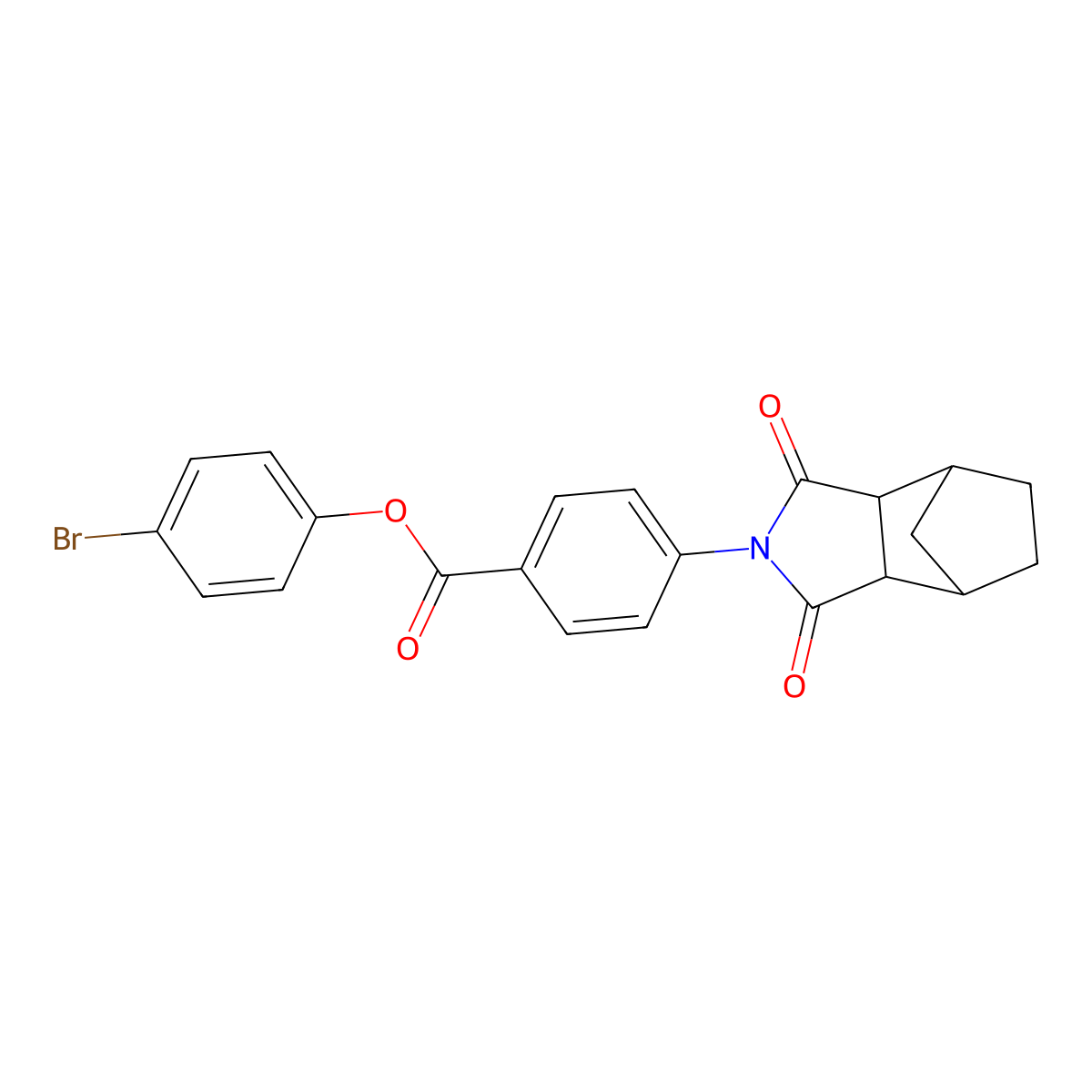 4-bromophenyl 4-(1,3-dioxooctahydro-2H-4,7-methanoisoindol-2-yl)benzoate molecular structure, CAS 474257-86-8