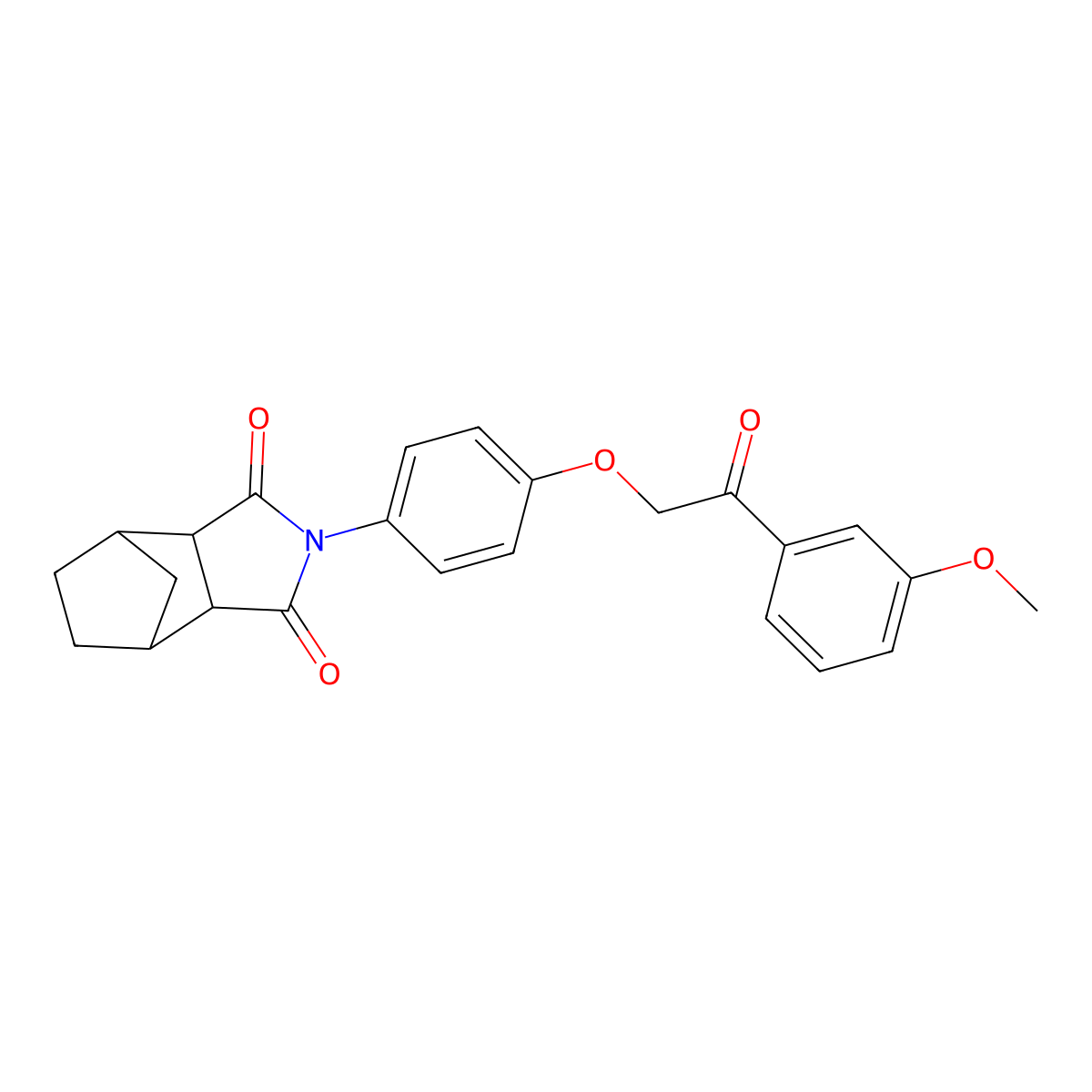 2-{4-[2-(3-methoxyphenyl)-2-oxoethoxy]phenyl}hexahydro-1H-4,7-methanoisoindole-1,3(2H)-dione molecular structure, CAS 474259-93-3